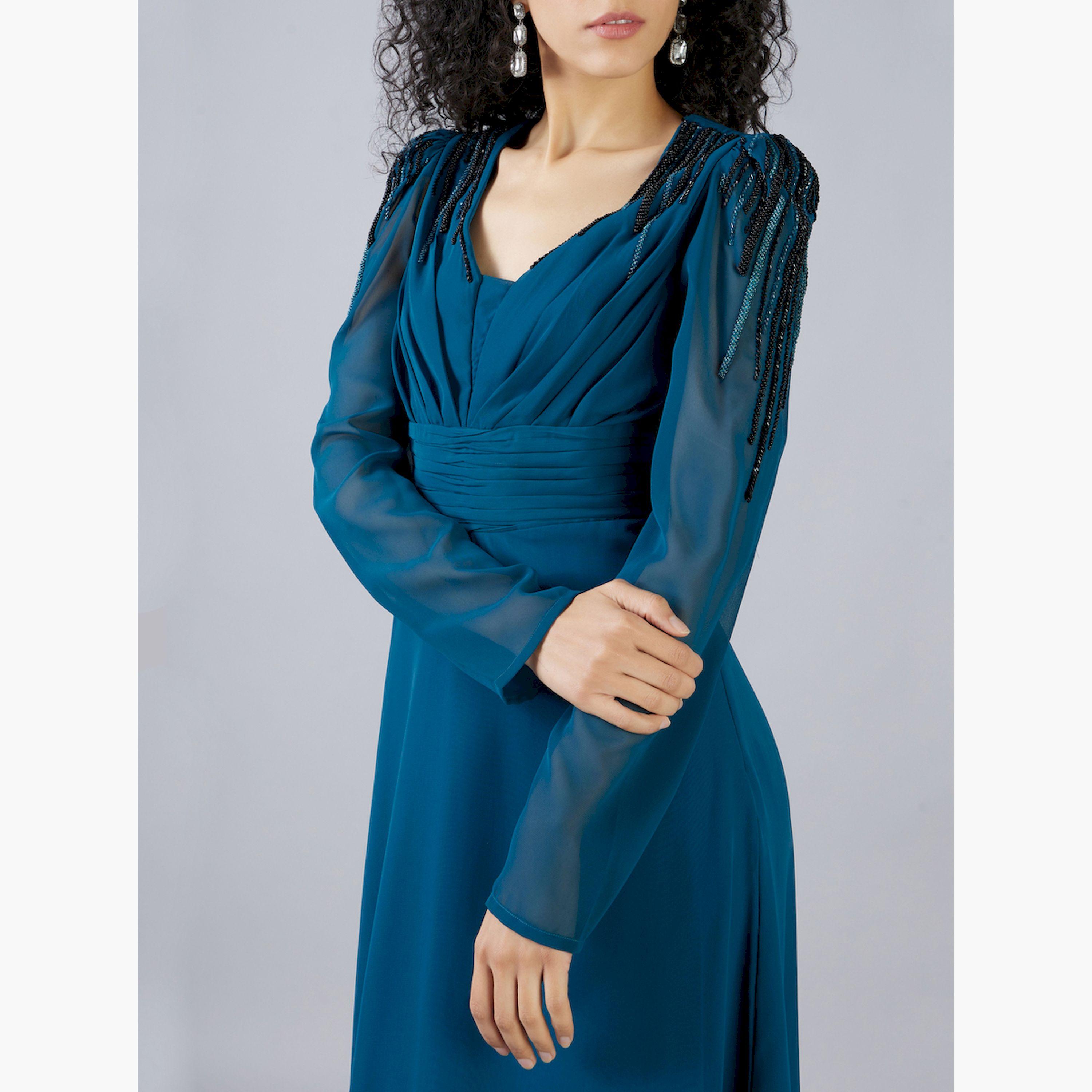 ميش × ستايلي - فستان ماكسي بأكمام طويلة-women-clothing-dresses-image-2