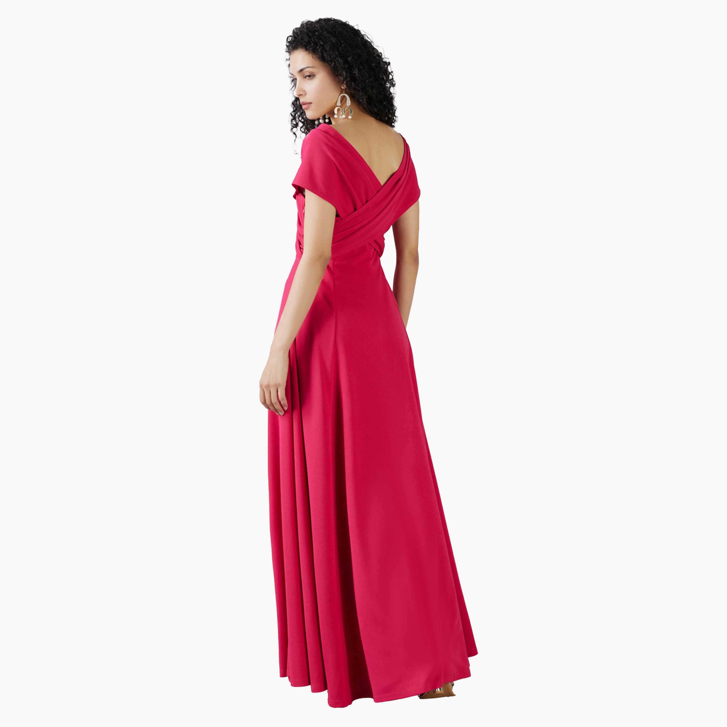 Mish X Styli Wrap V-Neck A-Line Maxi Dress-women-clothing-dresses-image-5