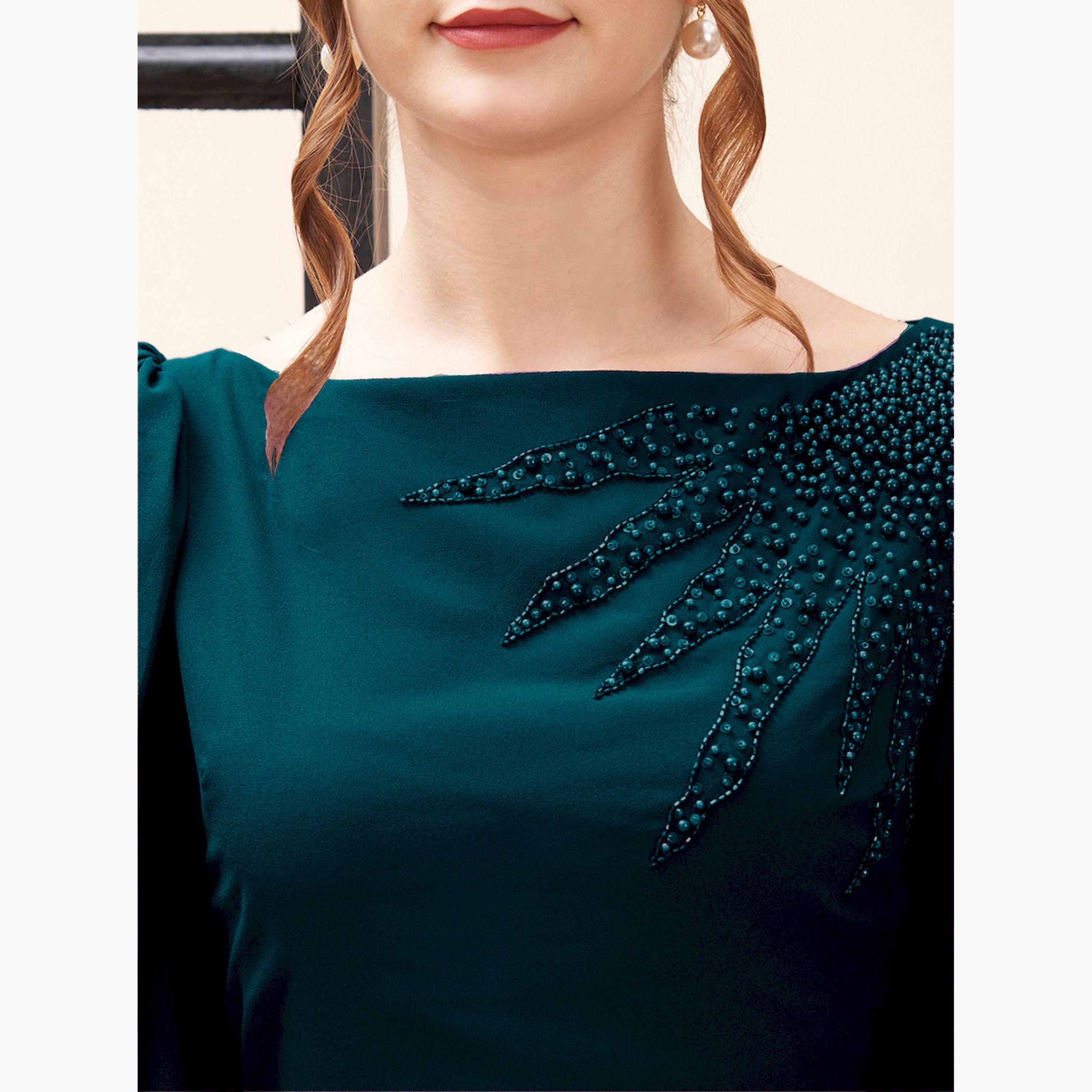 ميش × ستايلي - فستان ماكسي بأكمام منفوخة-women-clothing-dresses-image-2