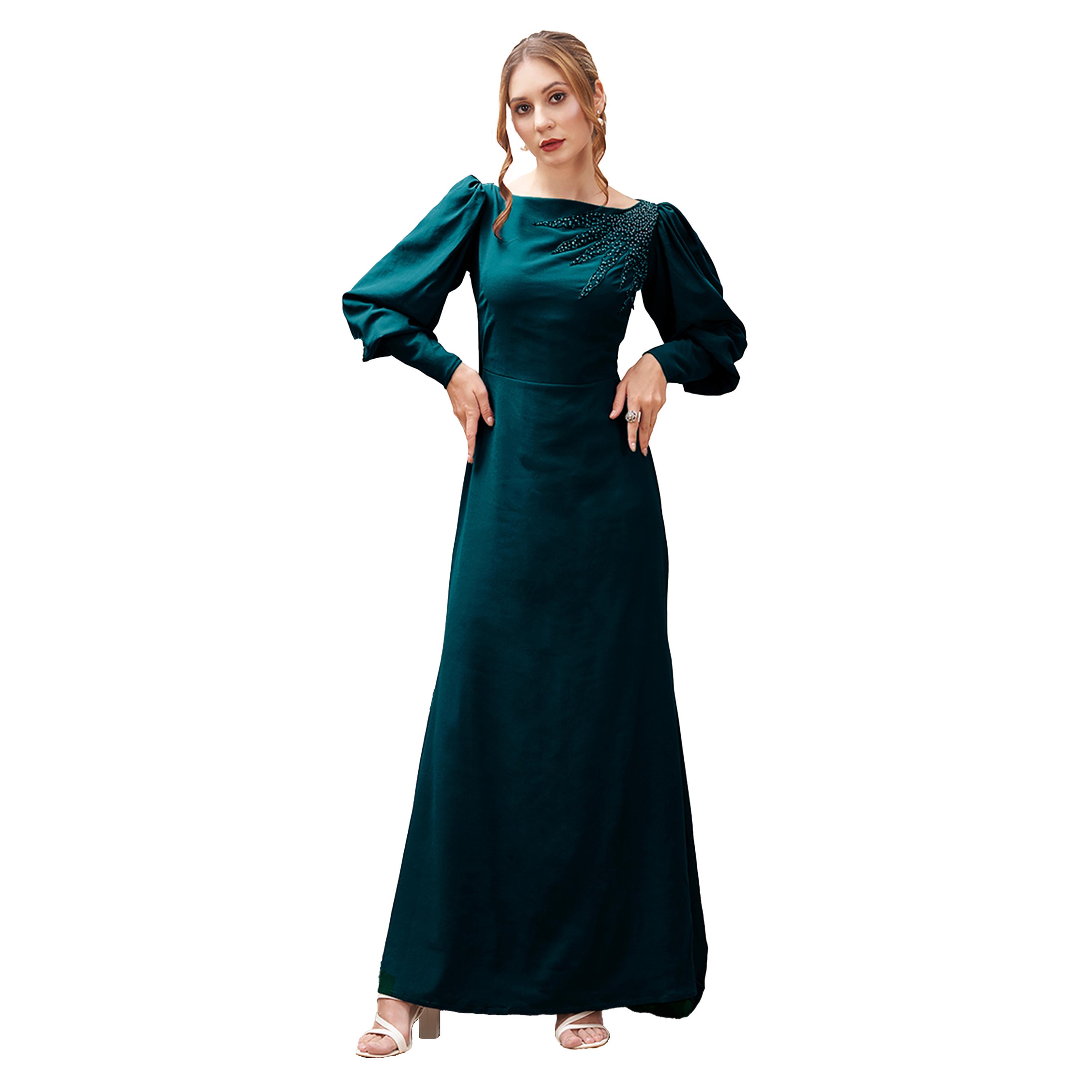 ميش × ستايلي - فستان ماكسي بأكمام منفوخة-women-clothing-dresses-image-3
