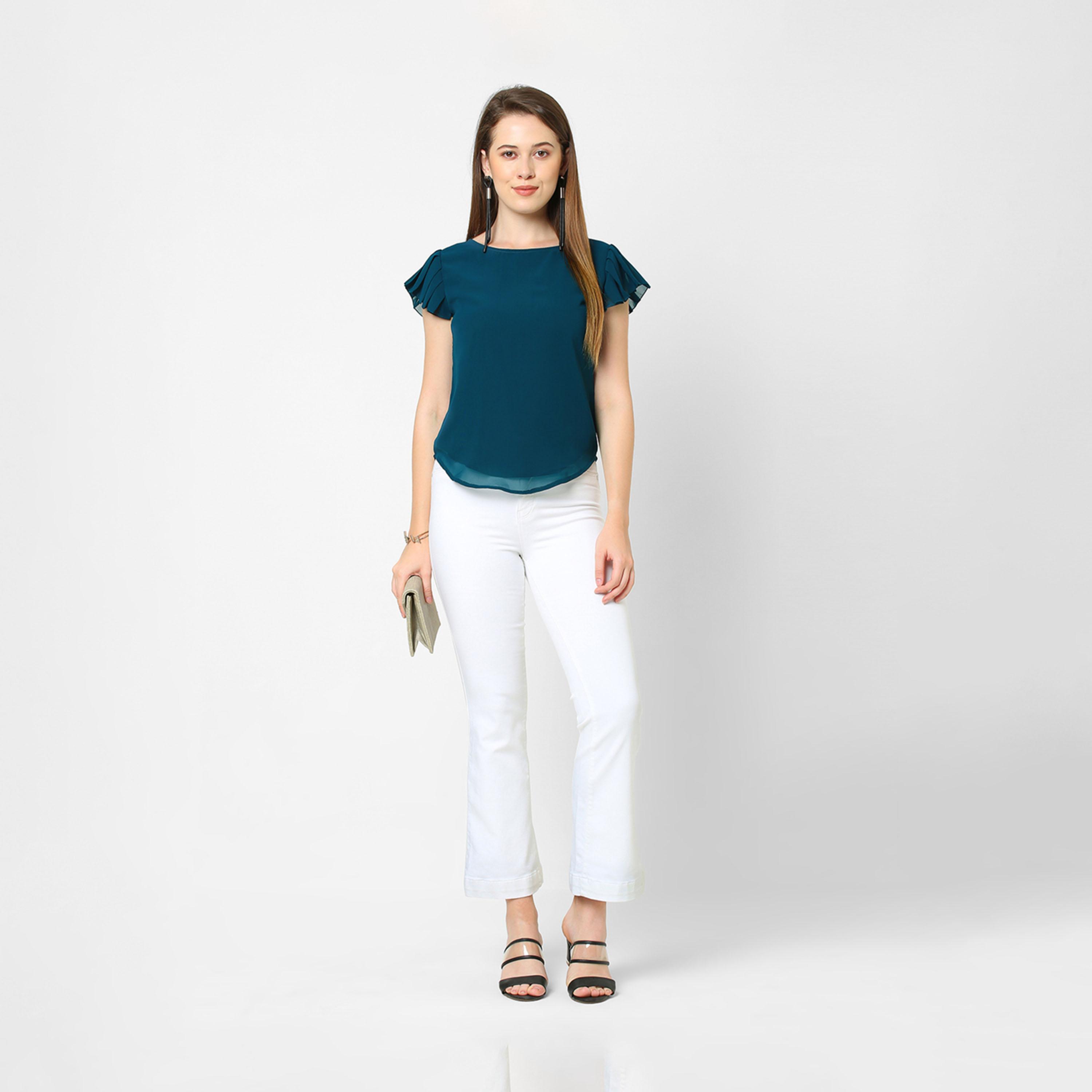 Mish X Styli Regular Fit Frill Sleeve Round Neck Top-women-clothing-shirtsandblouses-blouses-image-1