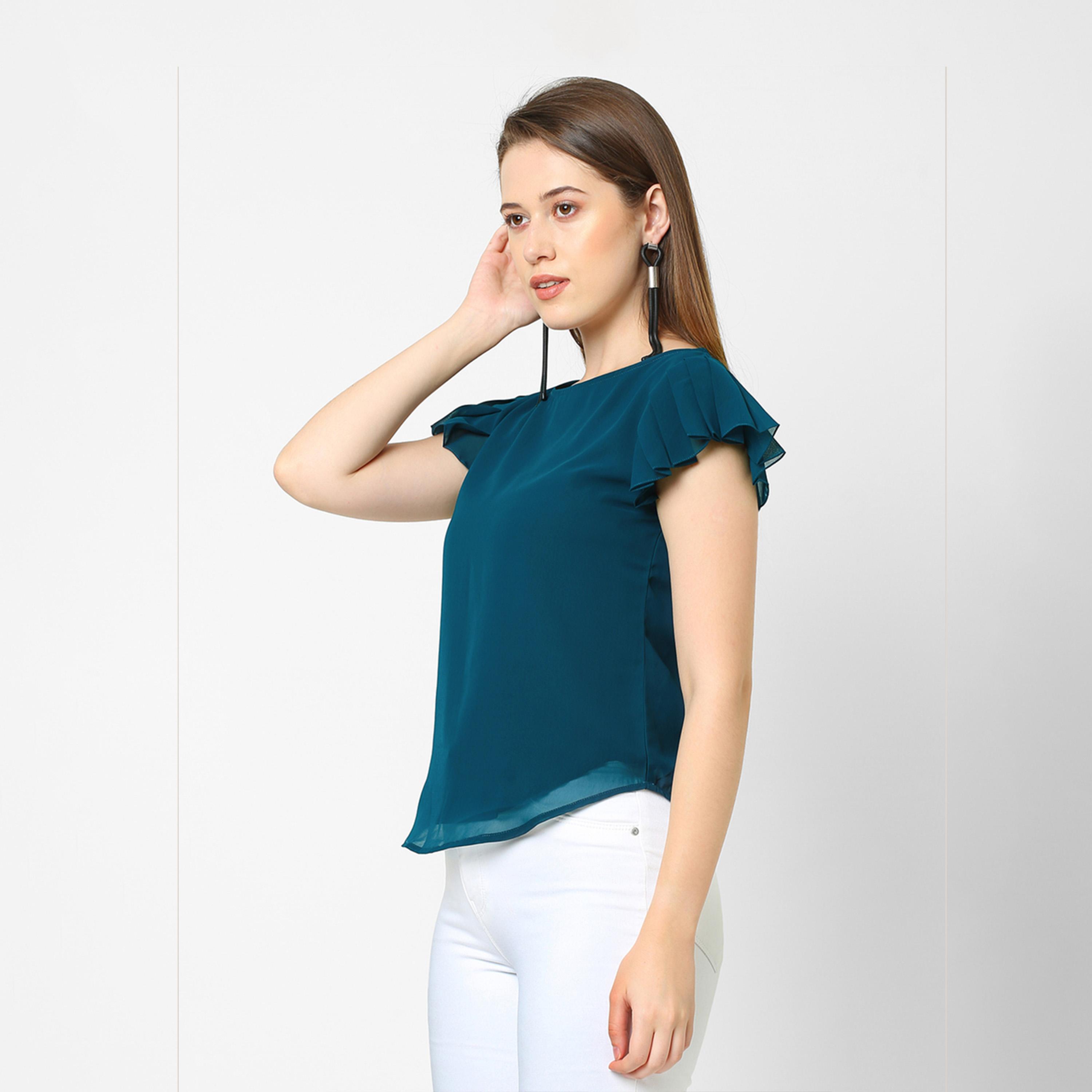 Mish X Styli Regular Fit Frill Sleeve Round Neck Top-women-clothing-shirtsandblouses-blouses-image-4
