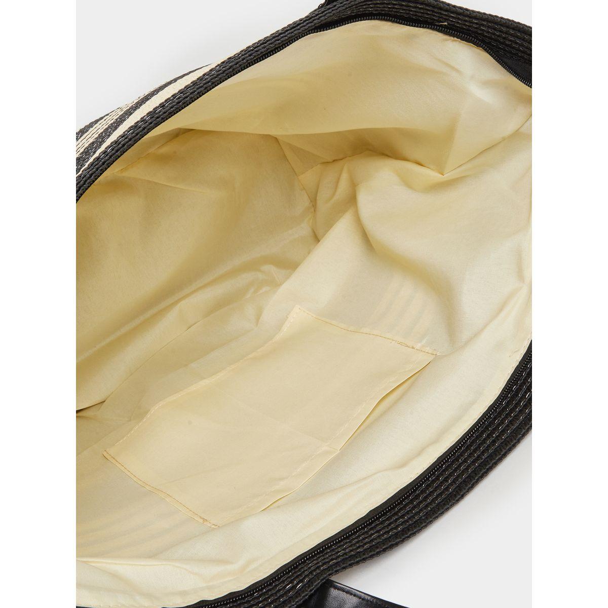 Styli Striped Straw Shoulder Bag with Dual Handle-women-bagsandwallets-handbags-image-4
