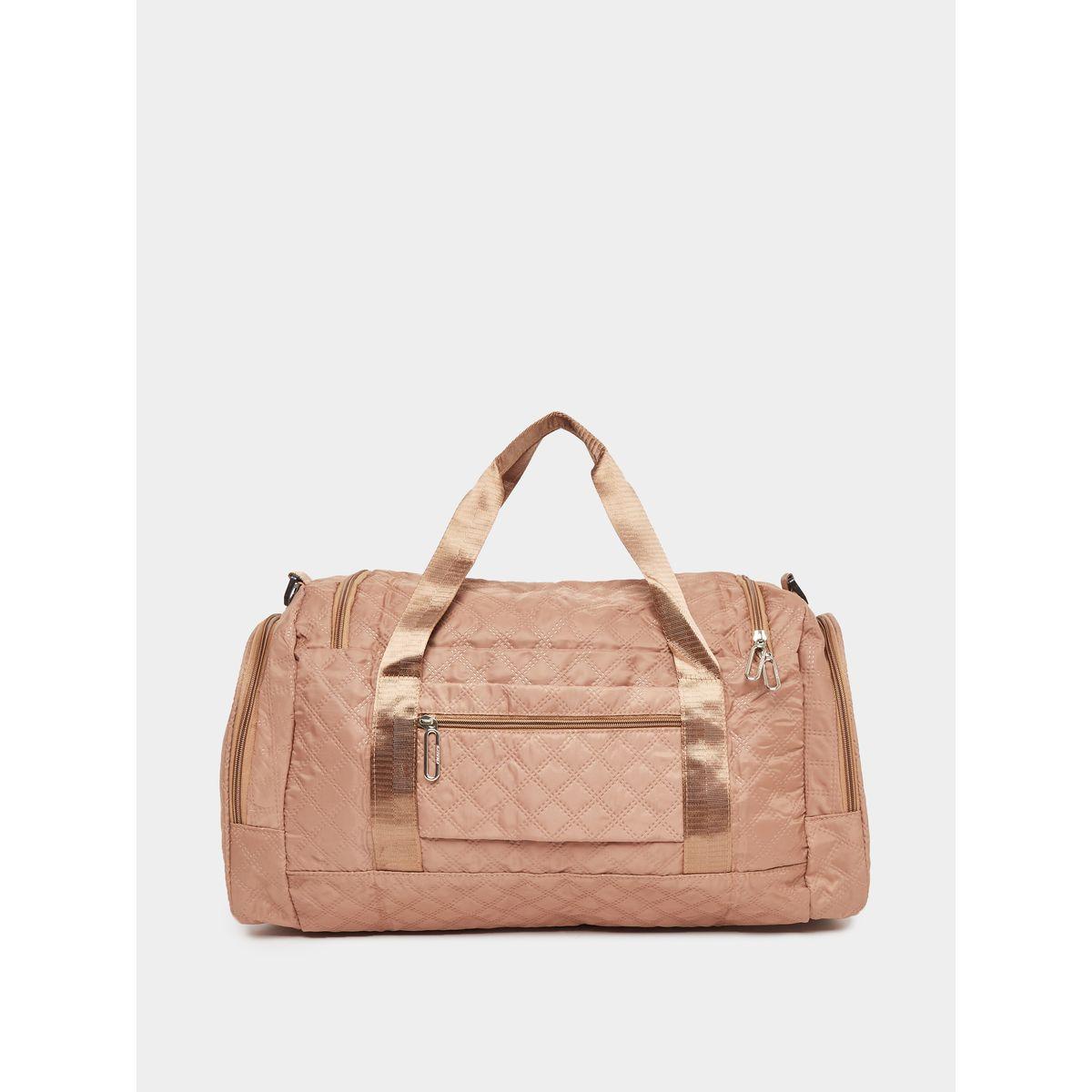 Styli Quilted Gym Bag with External Zip Pockets-women-bagsandwallets-handbags-image-2