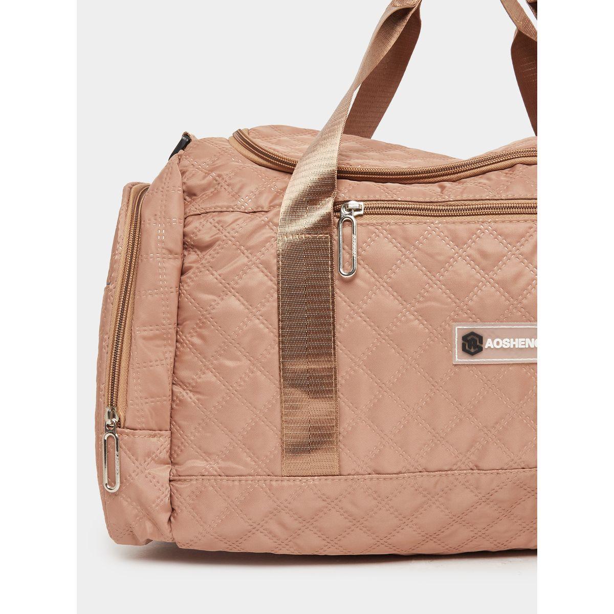 Styli Quilted Gym Bag with External Zip Pockets-women-bagsandwallets-handbags-image-3