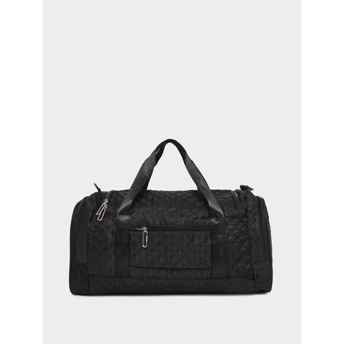 Styli Quilted Gym Bag with Zip Closure-women-bagsandwallets-handbags-image-2