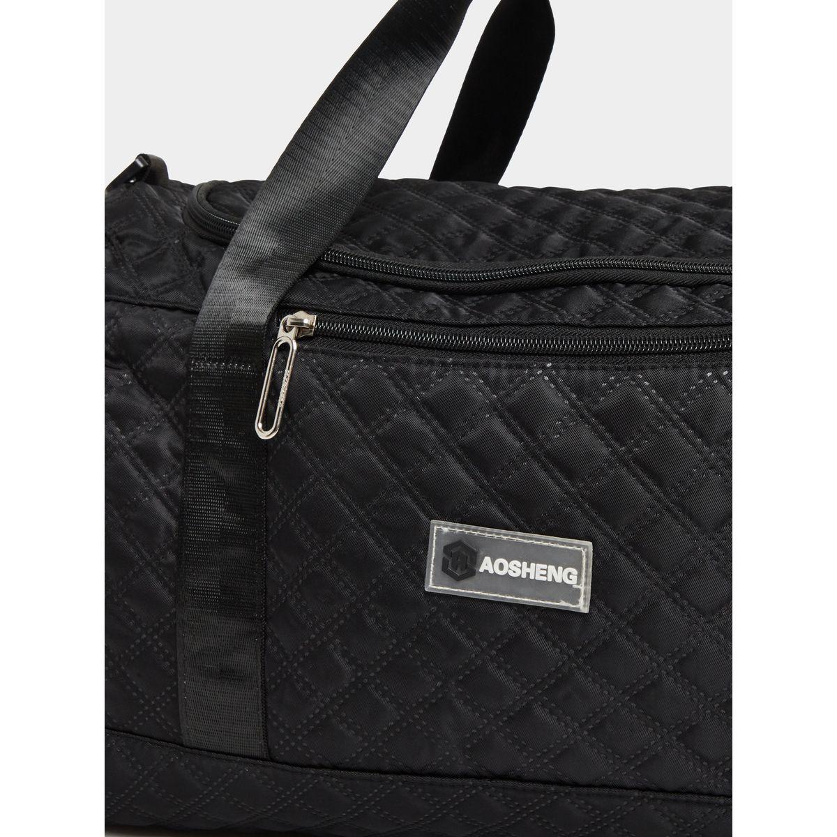 Styli Quilted Gym Bag with Zip Closure-women-bagsandwallets-handbags-image-3