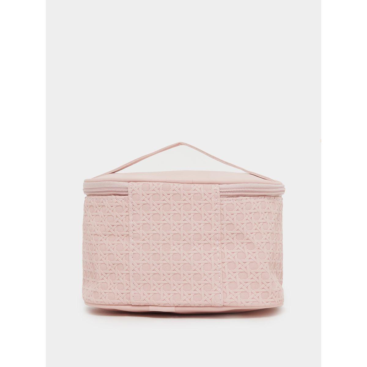 Styli Ratan Weave Design Washbag with Zip-Around  Closure-women-bagsandwallets-handbags-image-2