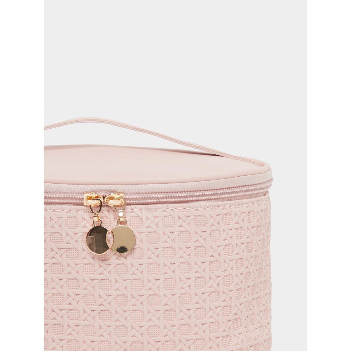 Styli Ratan Weave Design Washbag with Zip-Around  Closure-women-bagsandwallets-handbags-image-3