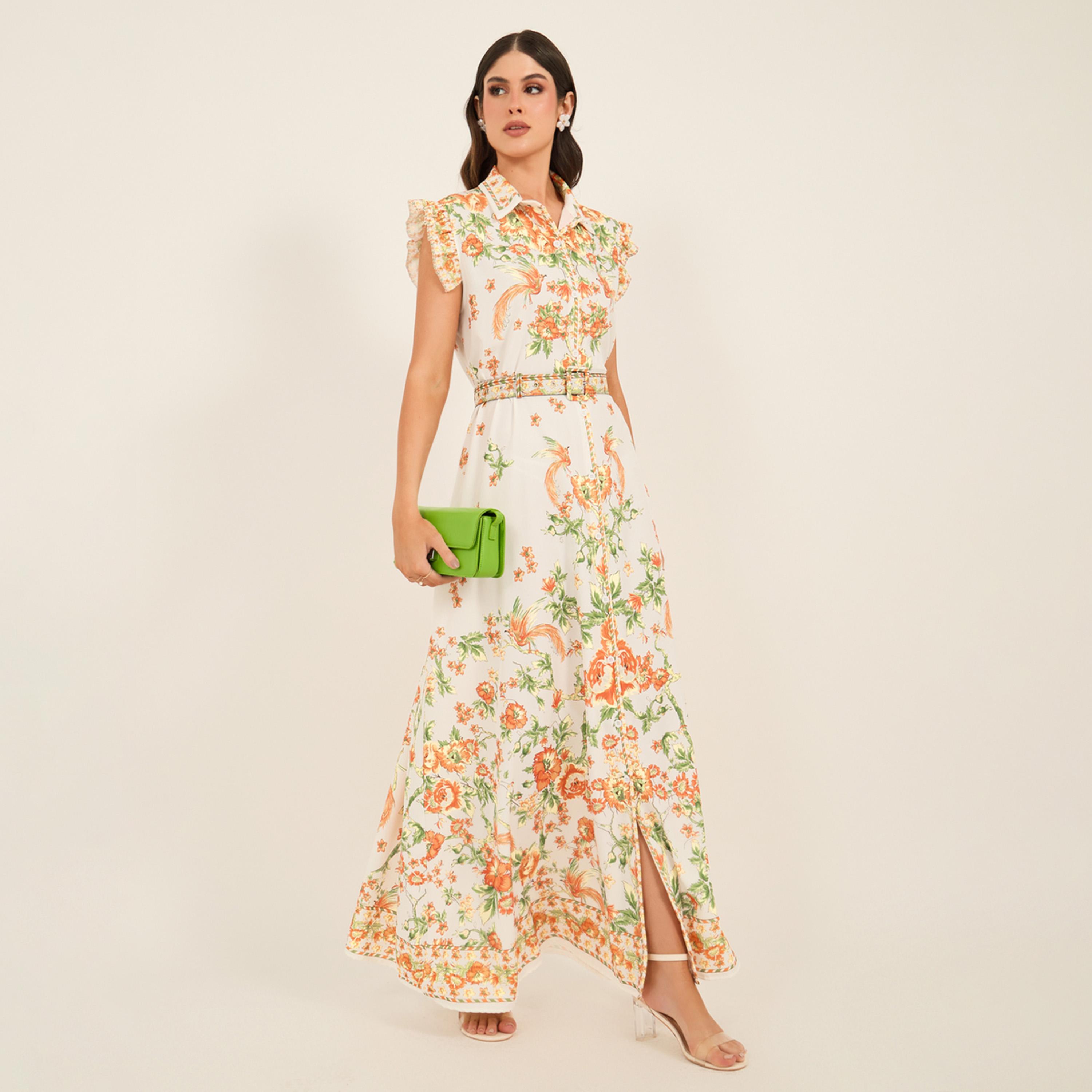 Styli Floral Print Sleeveless Shirt Maxi Dress-women-clothing-dresses-image-1