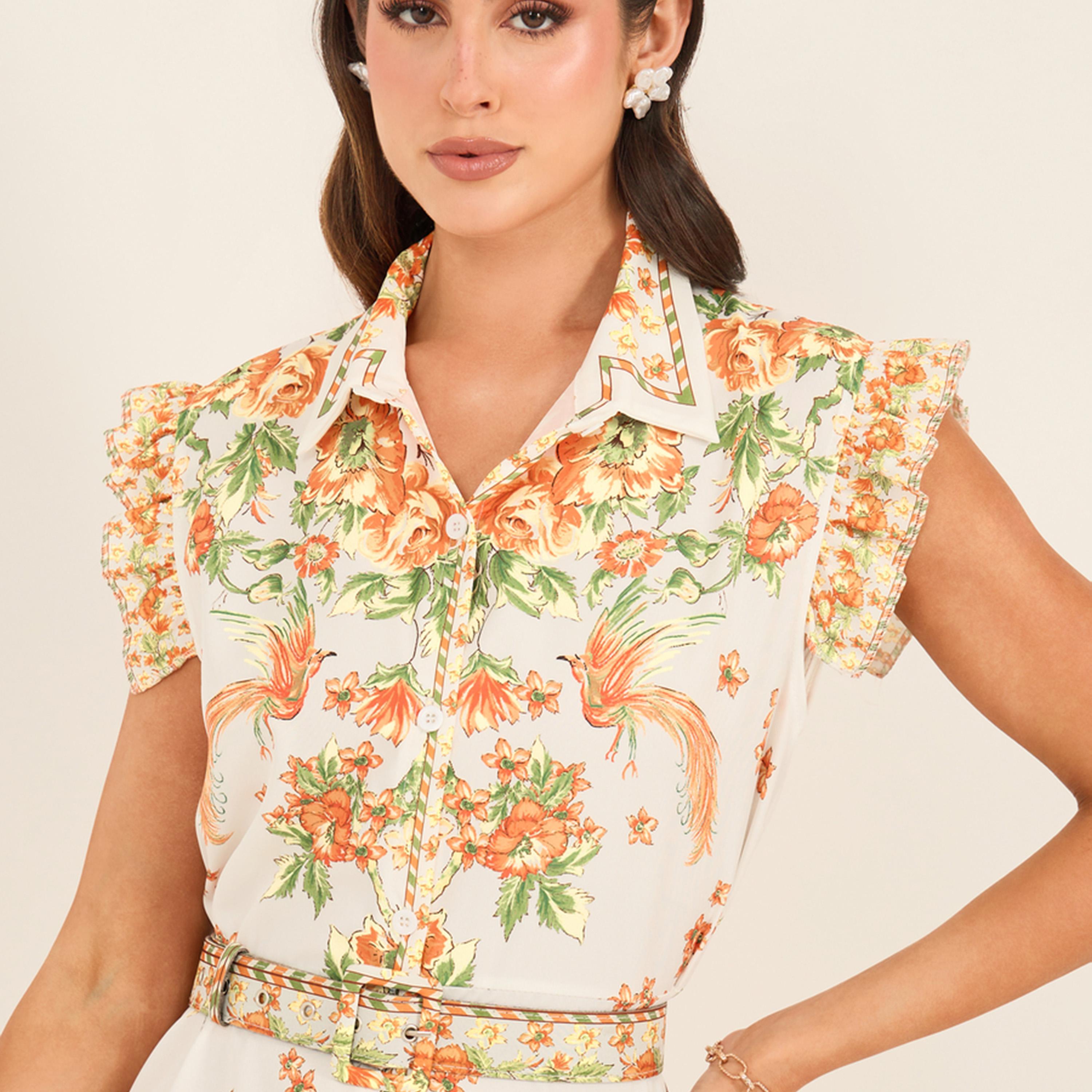 ستايلي-  فستان ماكسي بطبعة زهور بدون أكمام-women-clothing-dresses-image-3