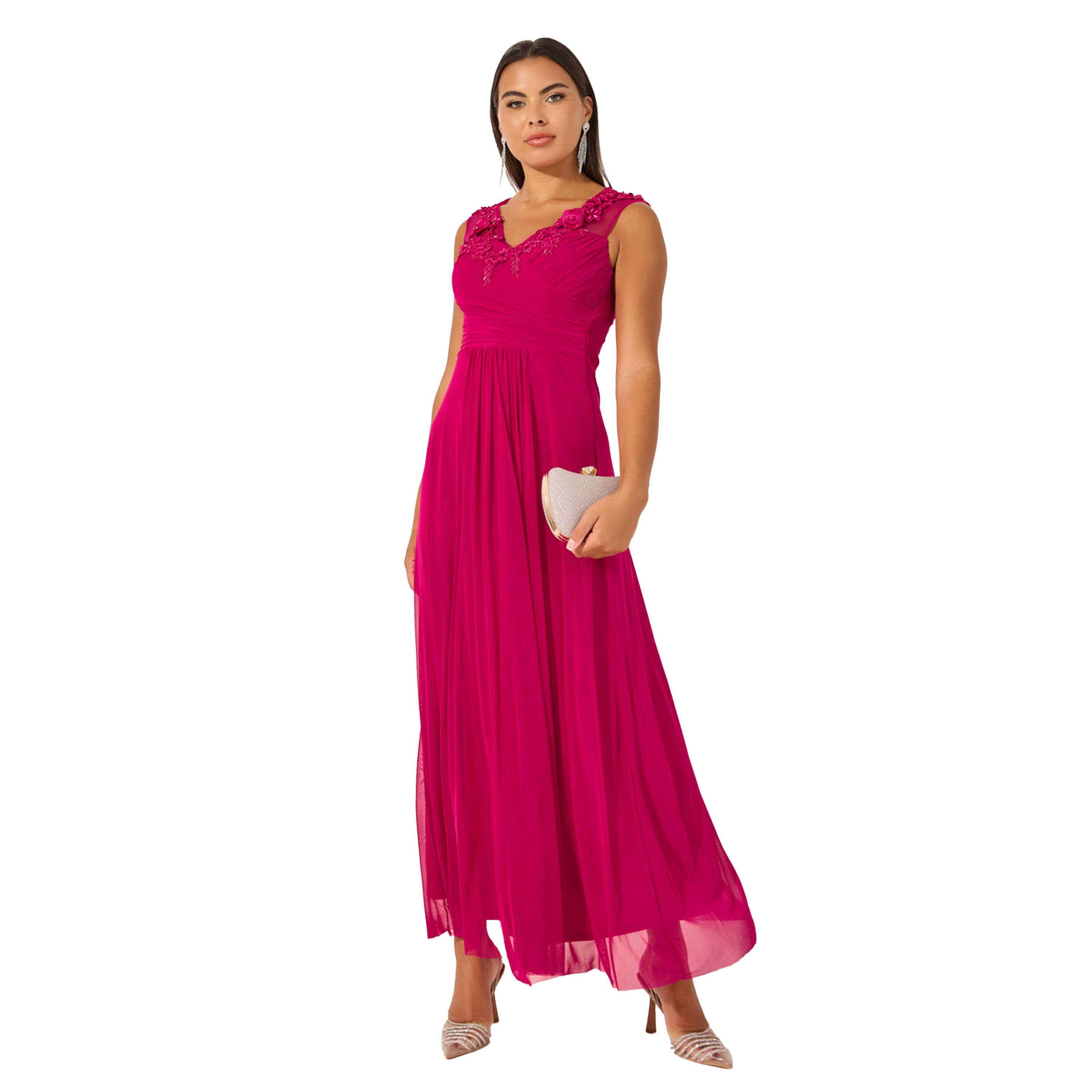 ستايلي - فستان ماكسي بدون أكمام بقصة A مع تفاصيل دانتيل-women-clothing-dresses-image-2