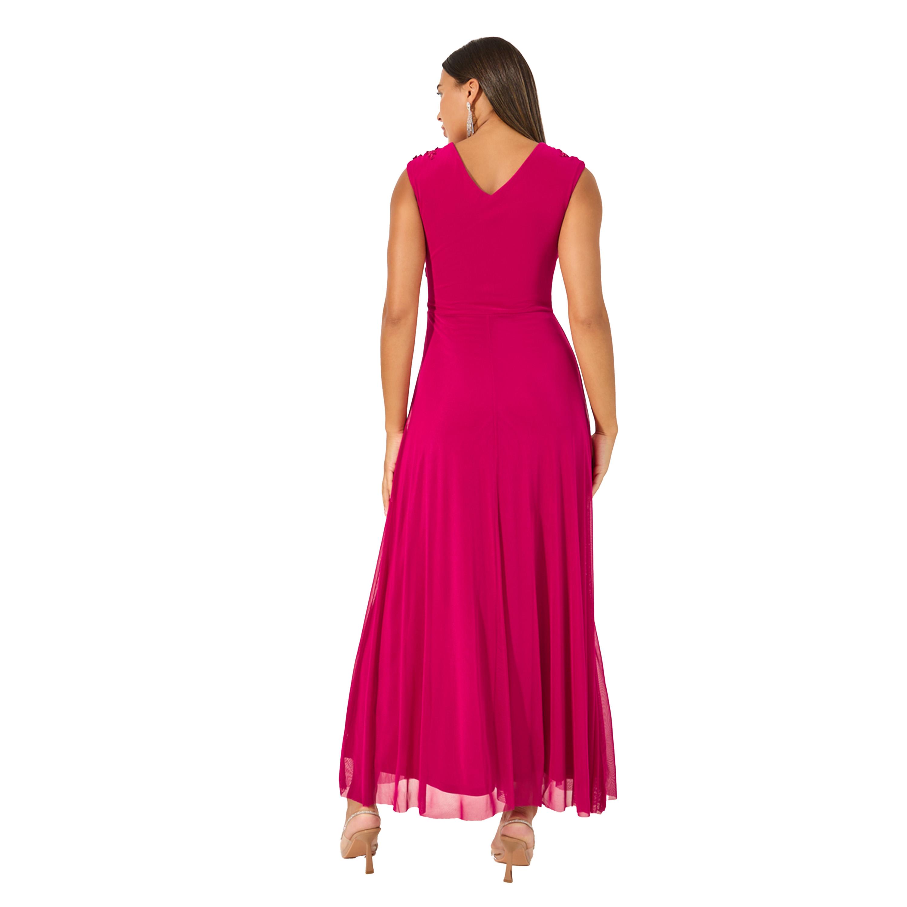 ستايلي - فستان ماكسي بدون أكمام بقصة A مع تفاصيل دانتيل-women-clothing-dresses-image-5