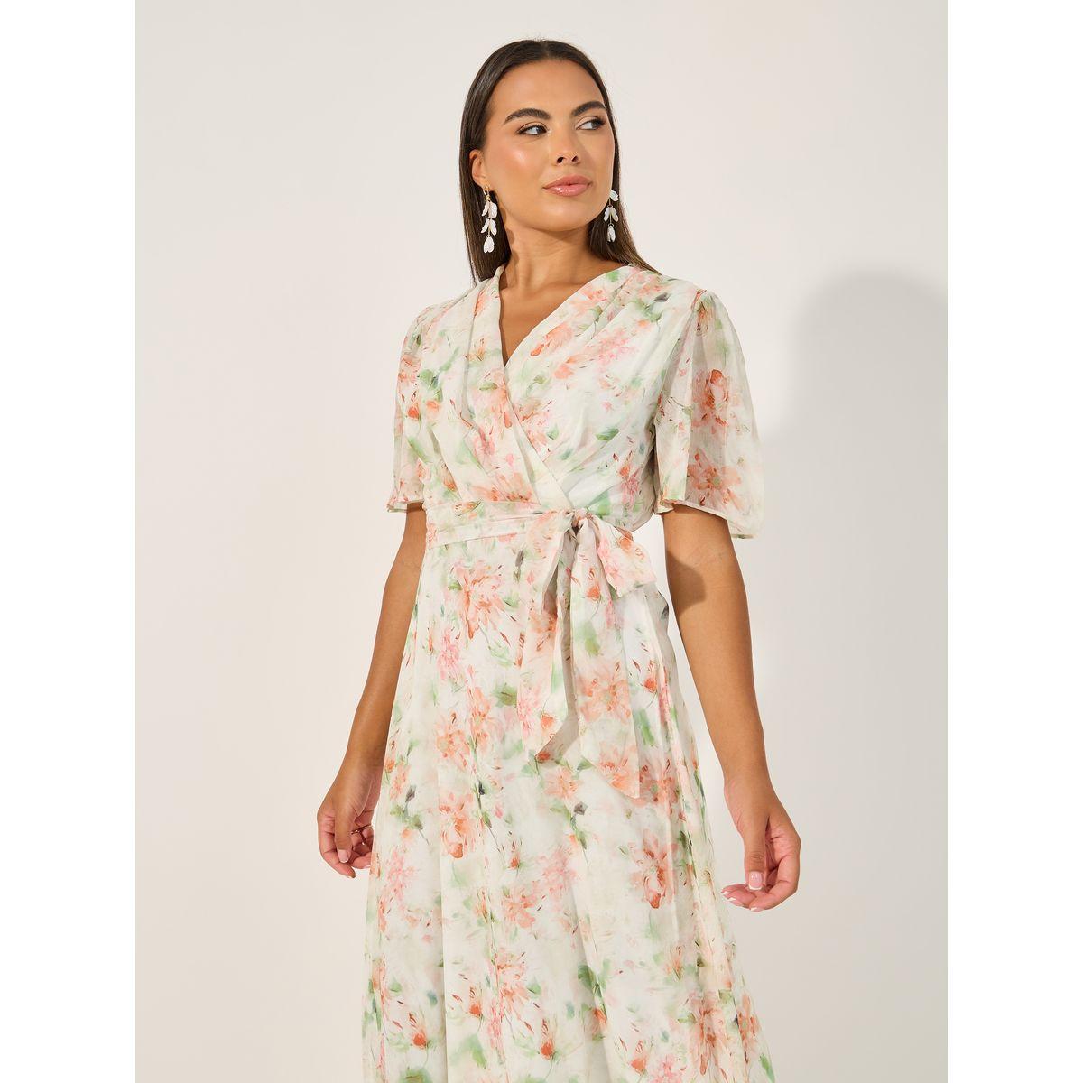 Styli Floral Print Half Sleeves Midi Dress-women-clothing-dresses-image-3