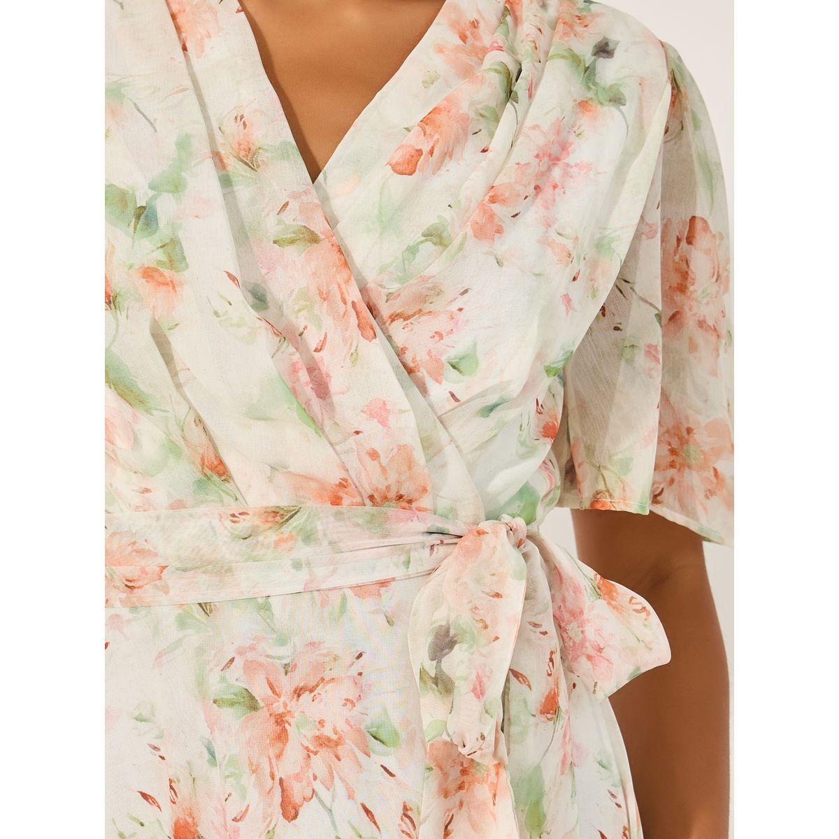 Styli Floral Print Half Sleeves Midi Dress-women-clothing-dresses-image-4