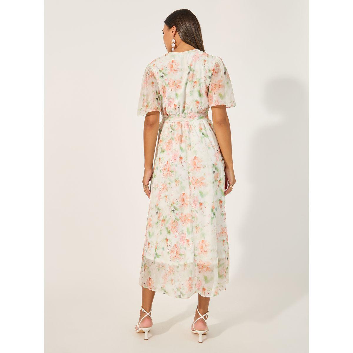Styli Floral Print Half Sleeves Midi Dress-women-clothing-dresses-image-5