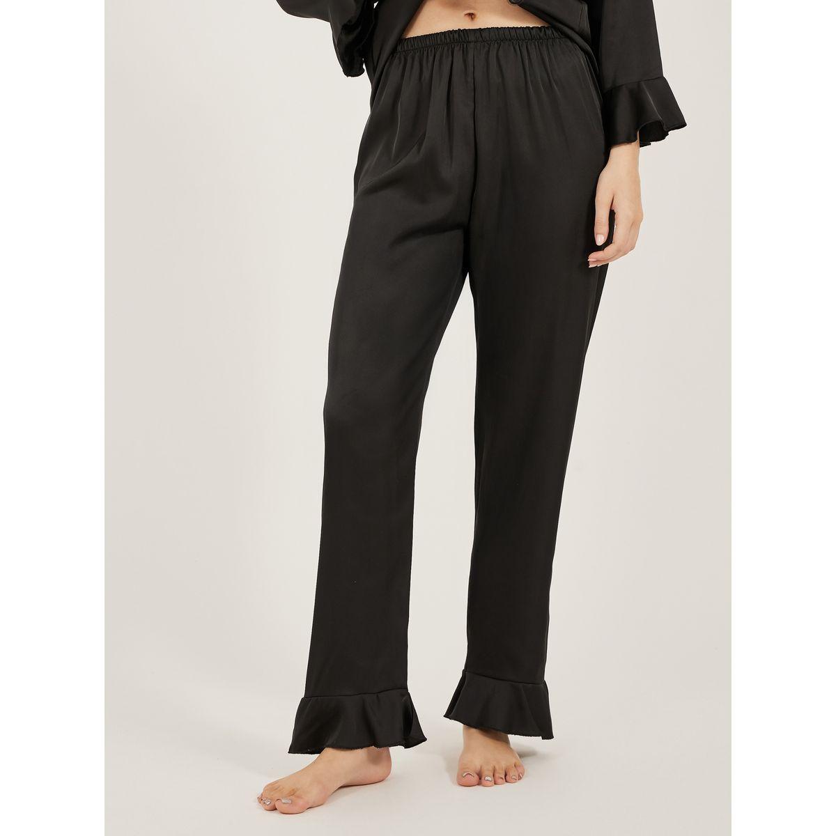 طقم من بنطال وبلوزة ساتان بأكمام طويلة-women-clothing-nightwear-pyjamas-longsets-image-5