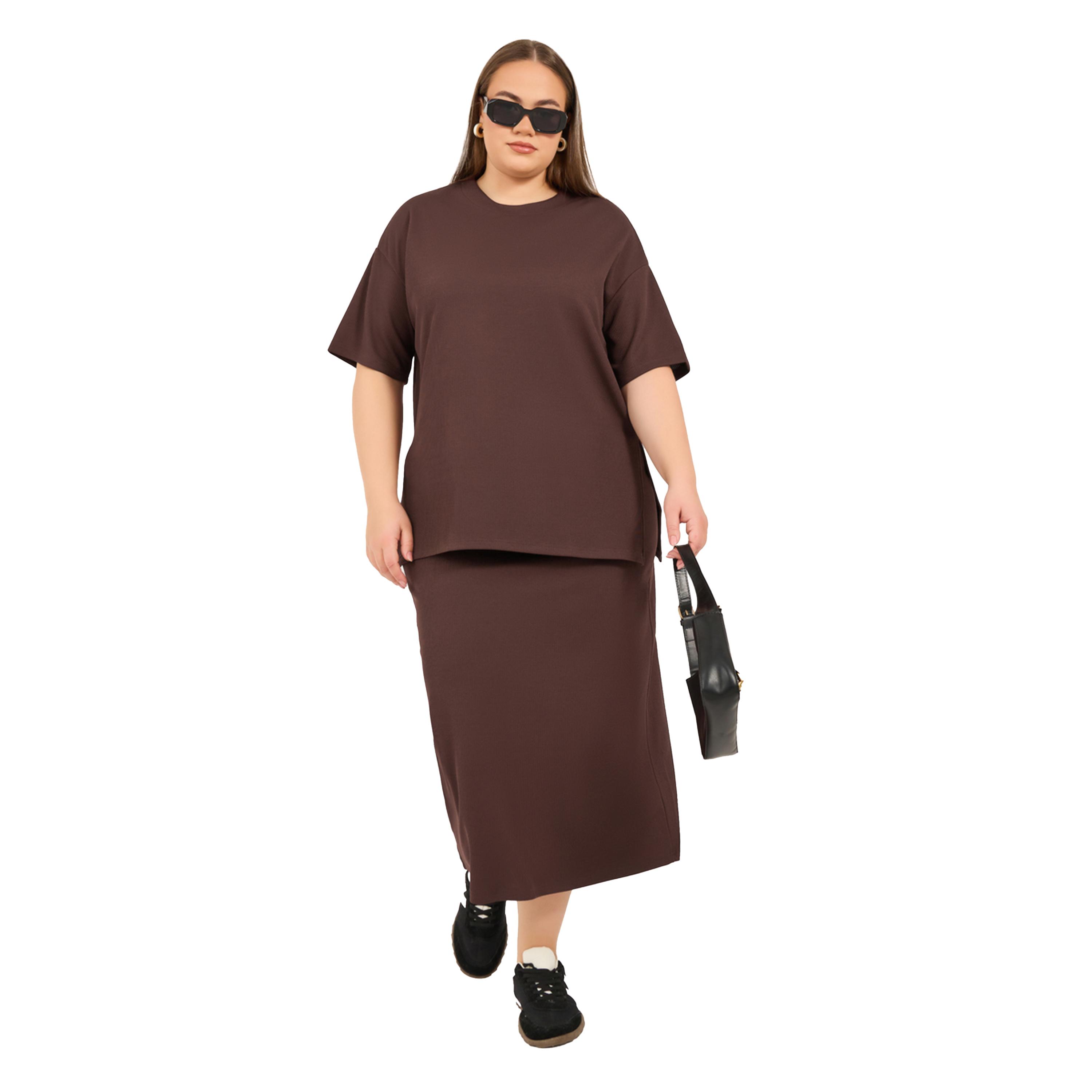 ستايلي - تنورة ماكسي على شكل حرف A مقاس كبير-women-clothing-bottoms-skirts-image-1