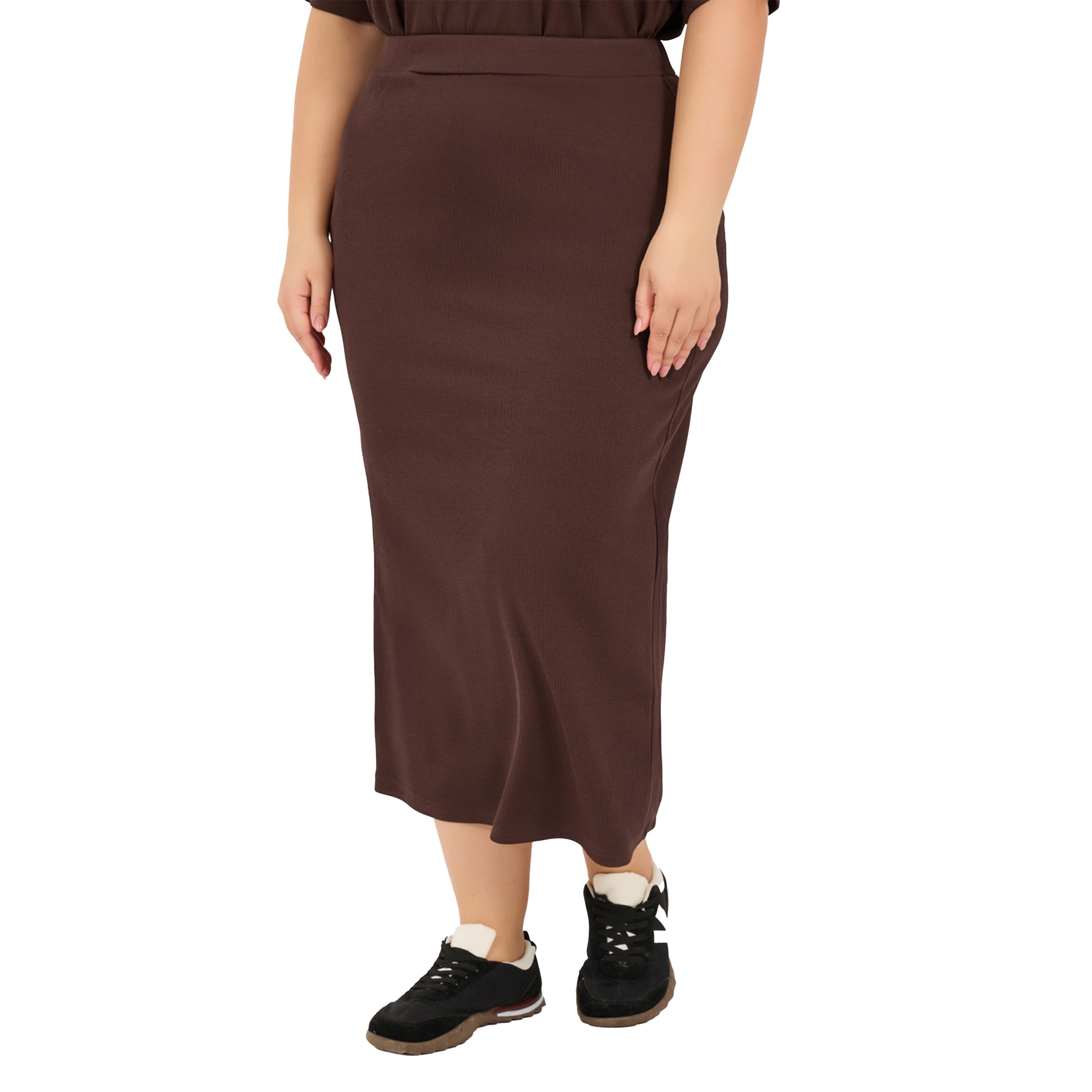 Styli Plus Size Rib Knit A-Line Maxi Skirt-women-clothing-bottoms-skirts-image-2