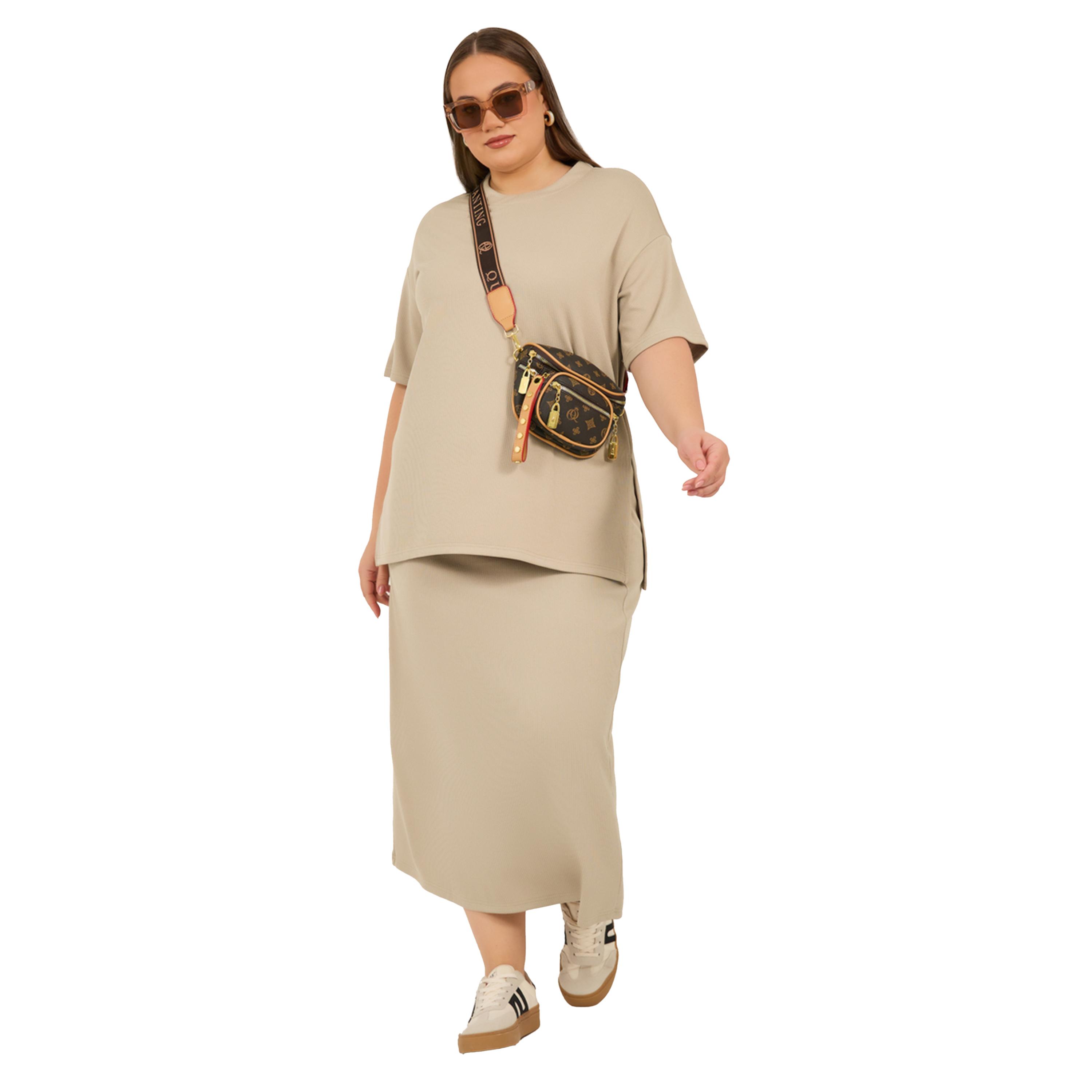 ستايلي - تنورة ماكسي على شكل حرف A مقاس كبير-women-clothing-bottoms-skirts-image-1