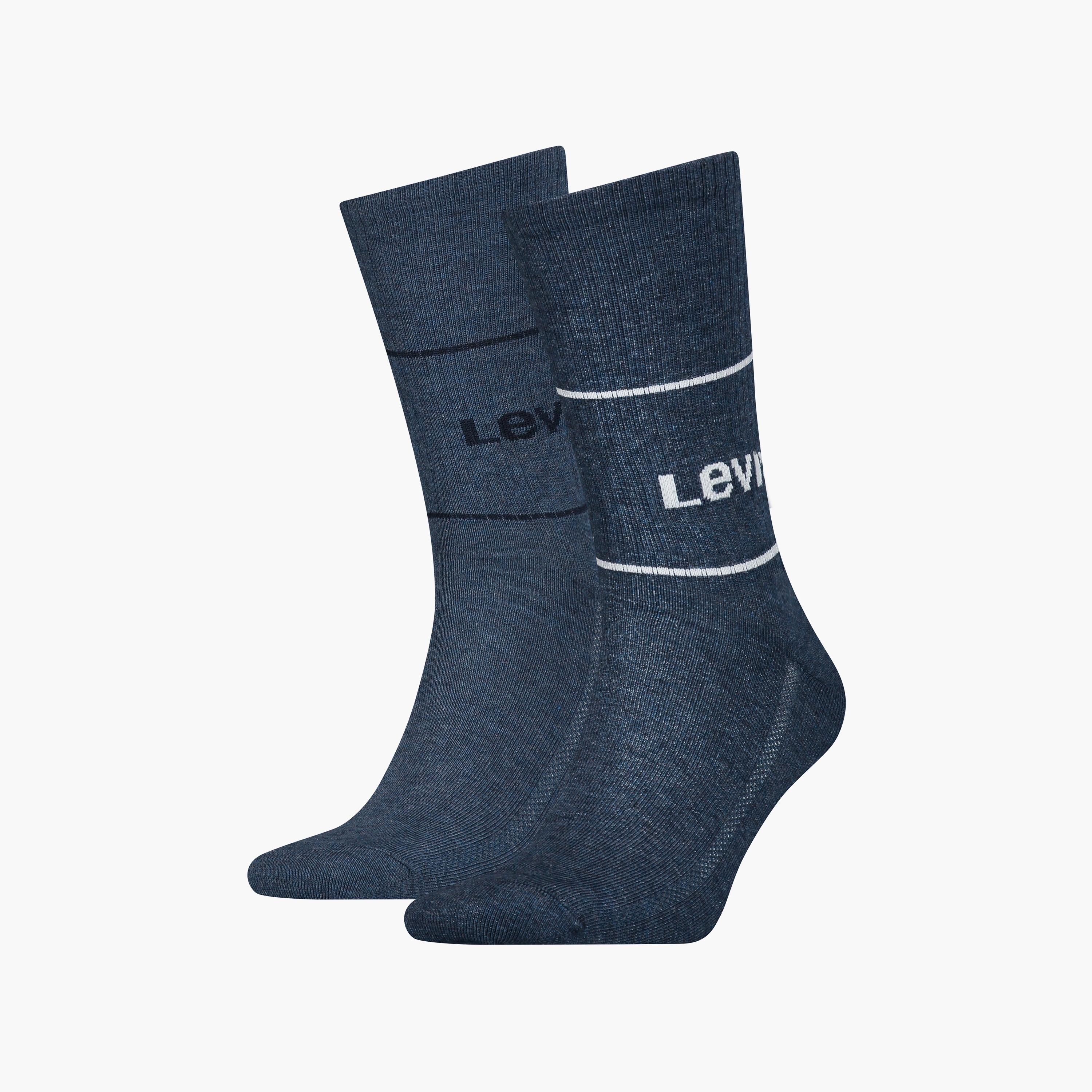 Levi's Pack of 2 Patterned Logo Crew Length Men's Socks-men-socks-image-5