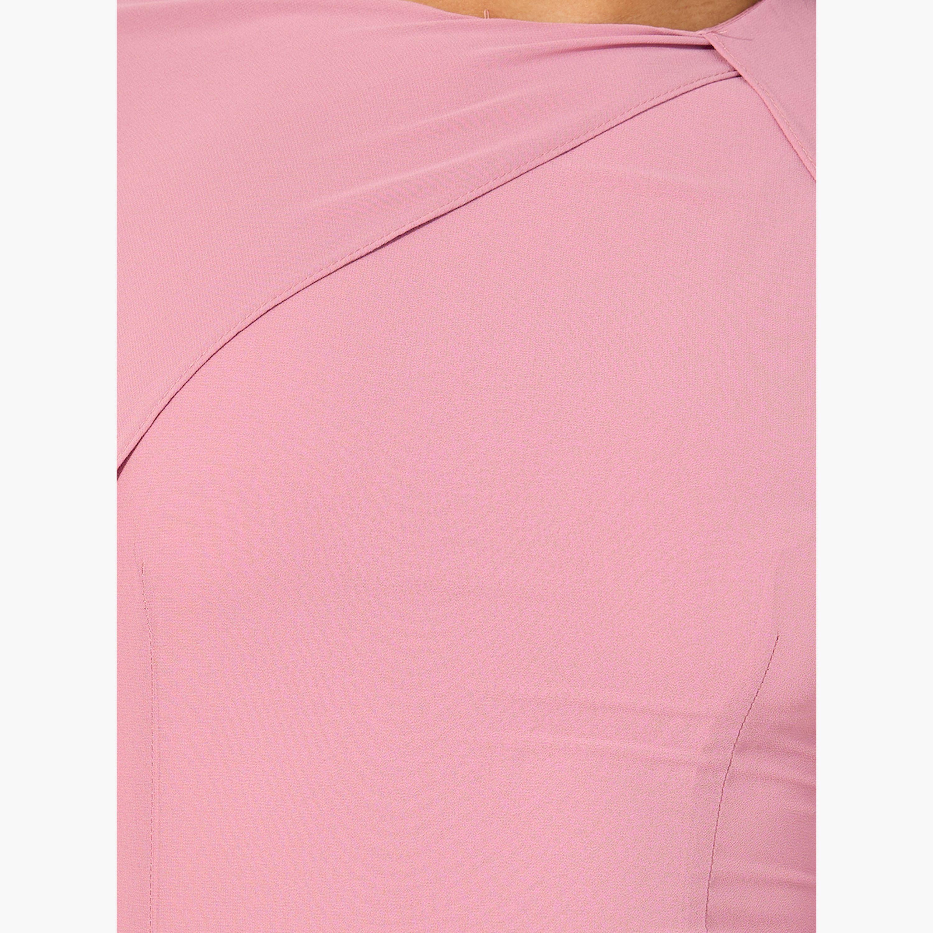 Styli Plain Long Sleeves Cape Maxi Dress-women-clothing-dresses-image-4