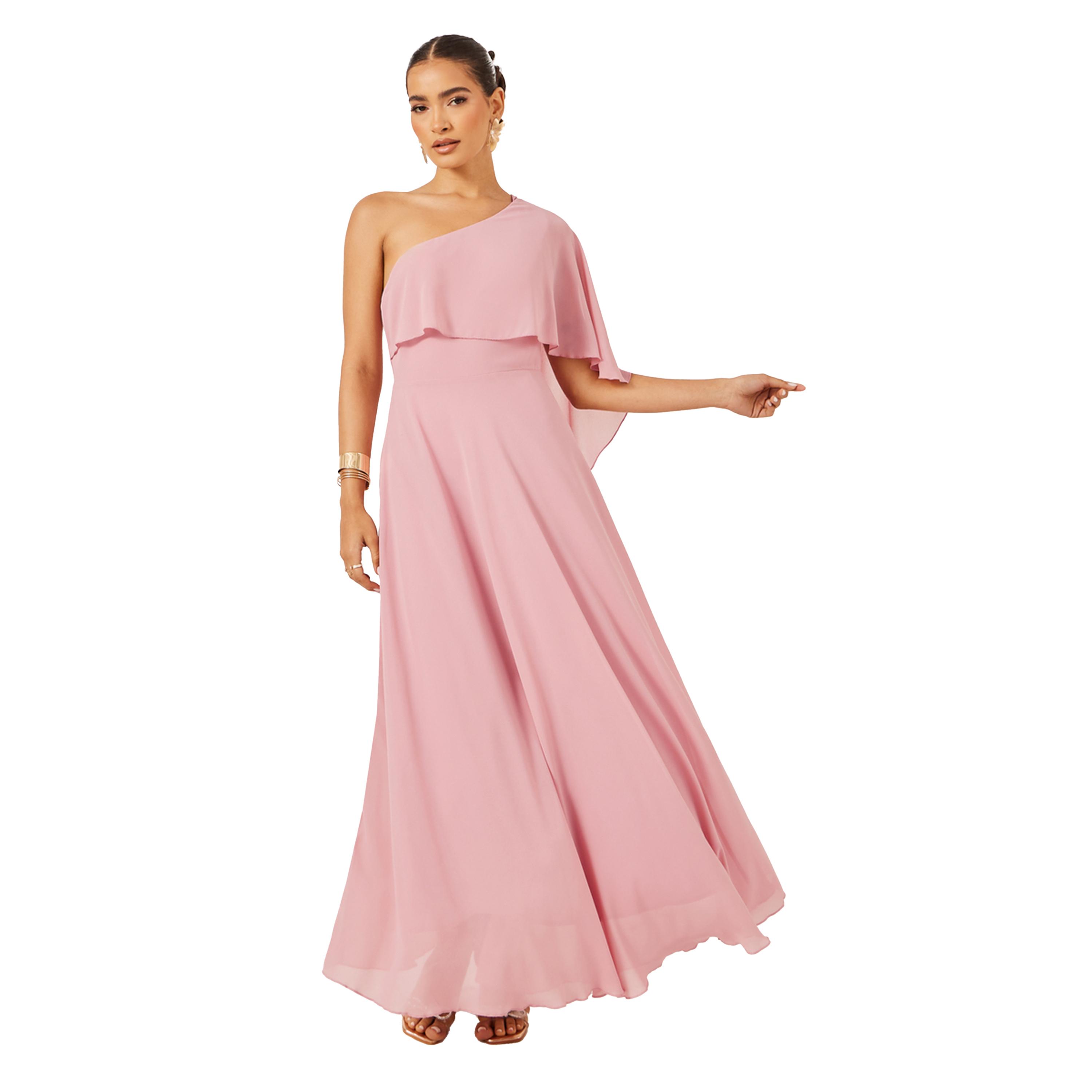 Styli One Shoulder Cape Detail A-Line Maxi Dress-women-clothing-dresses-image-1