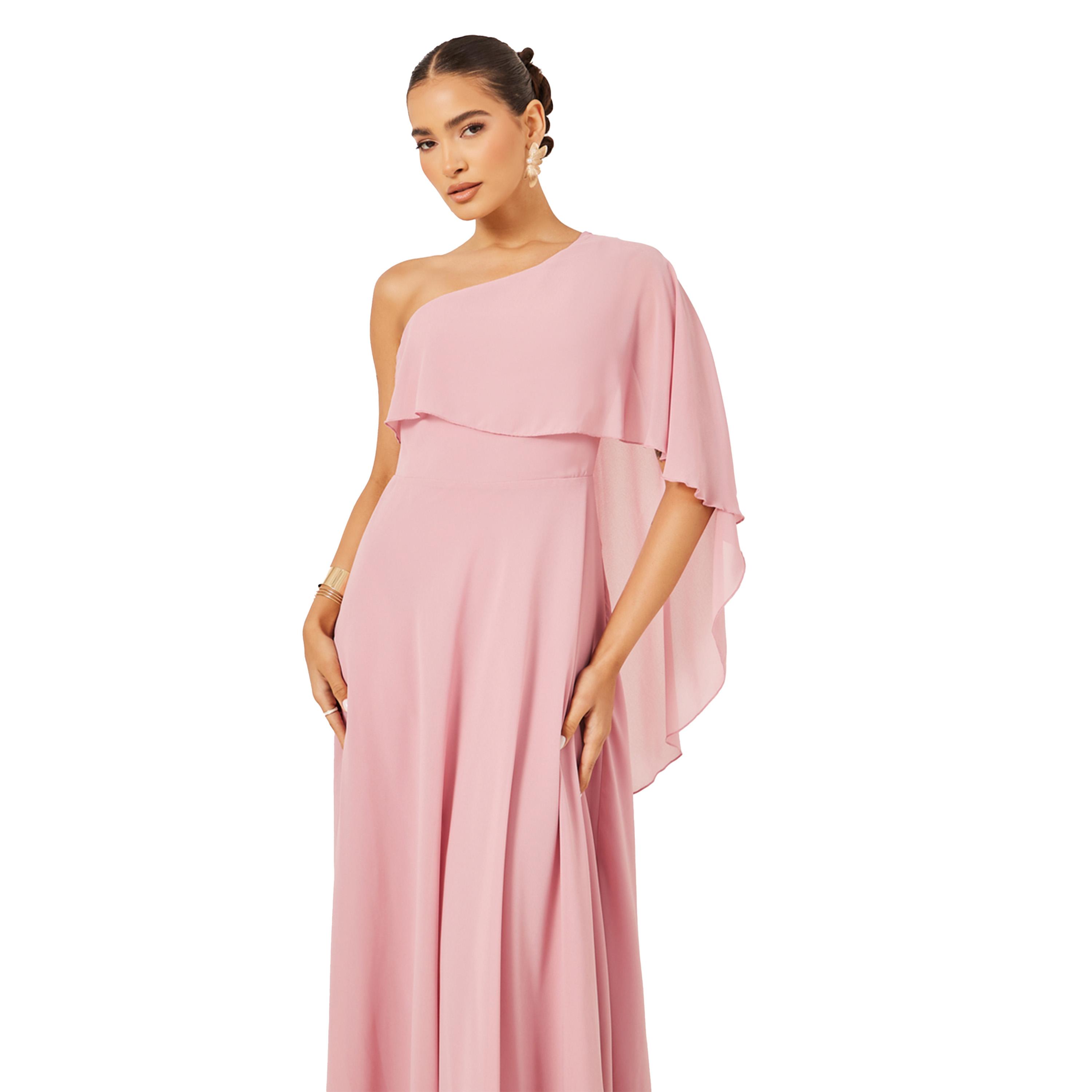 Styli One Shoulder Cape Detail A-Line Maxi Dress-women-clothing-dresses-image-3