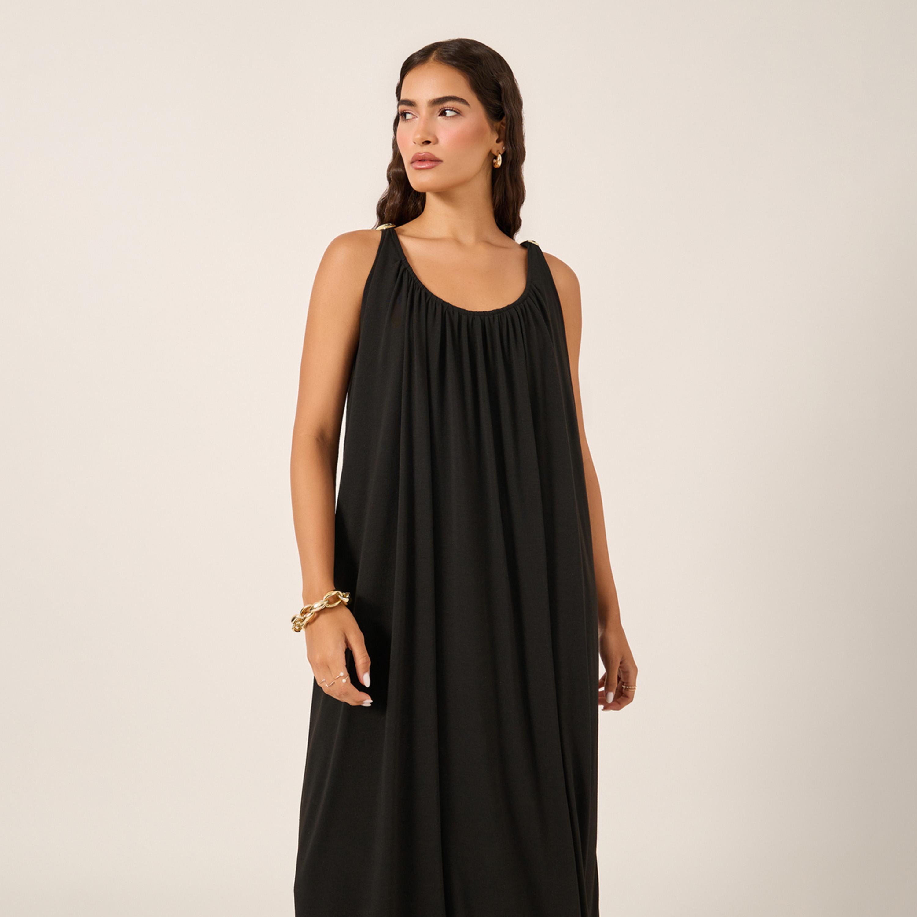 Styli Plain Sleeveless A-Line Maxi Dress-women-clothing-dresses-image-3