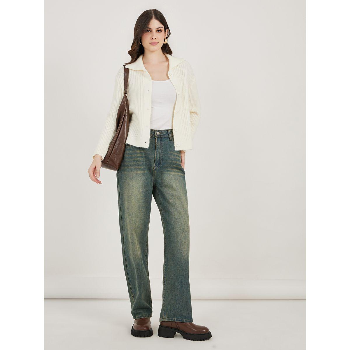 كارديجان محبوك بقصة عادية وأزرار غلق-women-winterwear-cardigansandjumpers-cardigans-image-3