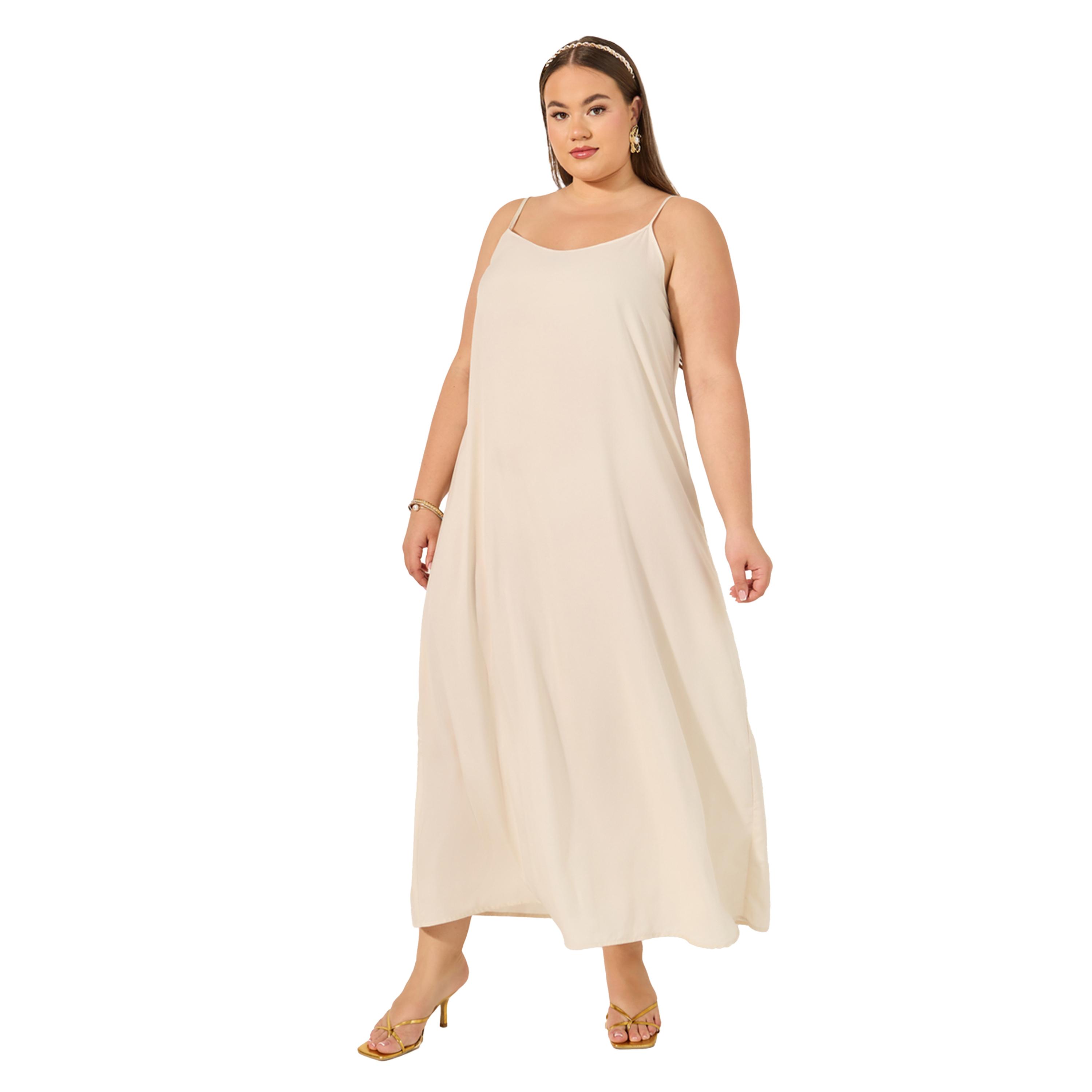 Styli Solid Long Sleeves Shift Maxi Dress-women-clothing-dresses-image-6