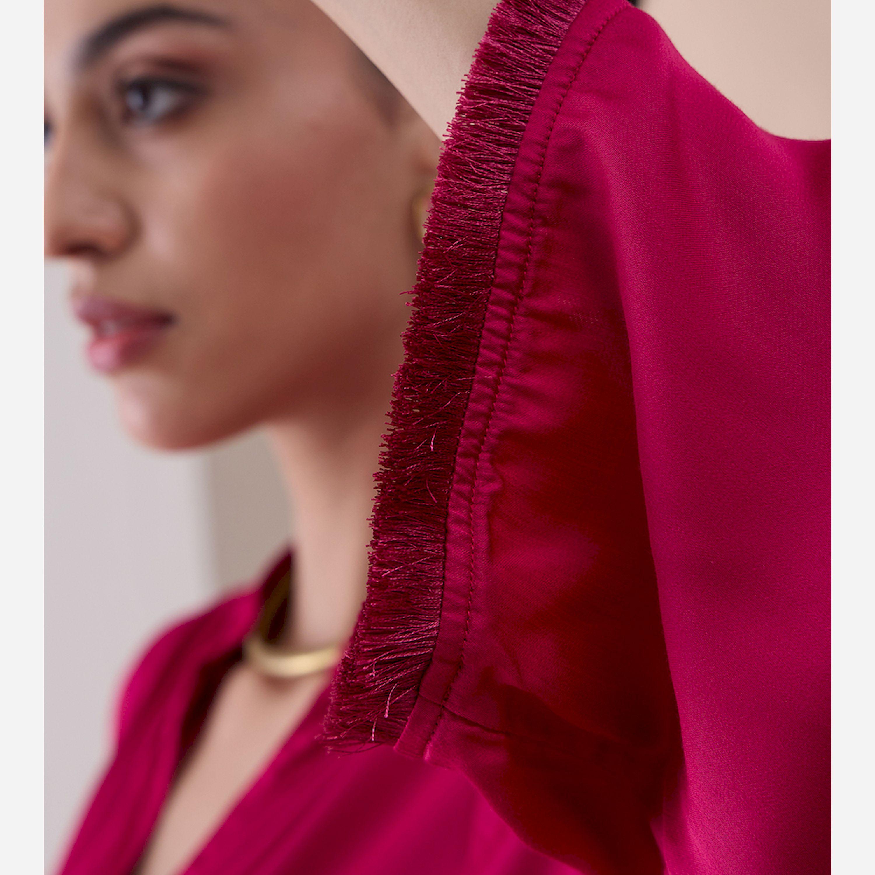 فيميلا × ستايلي -طقم قميص كورتا بتفاصيل أزرار وحاشية شراشيب مع بنطال مستقيم-women-clothing-coordsets-image-6