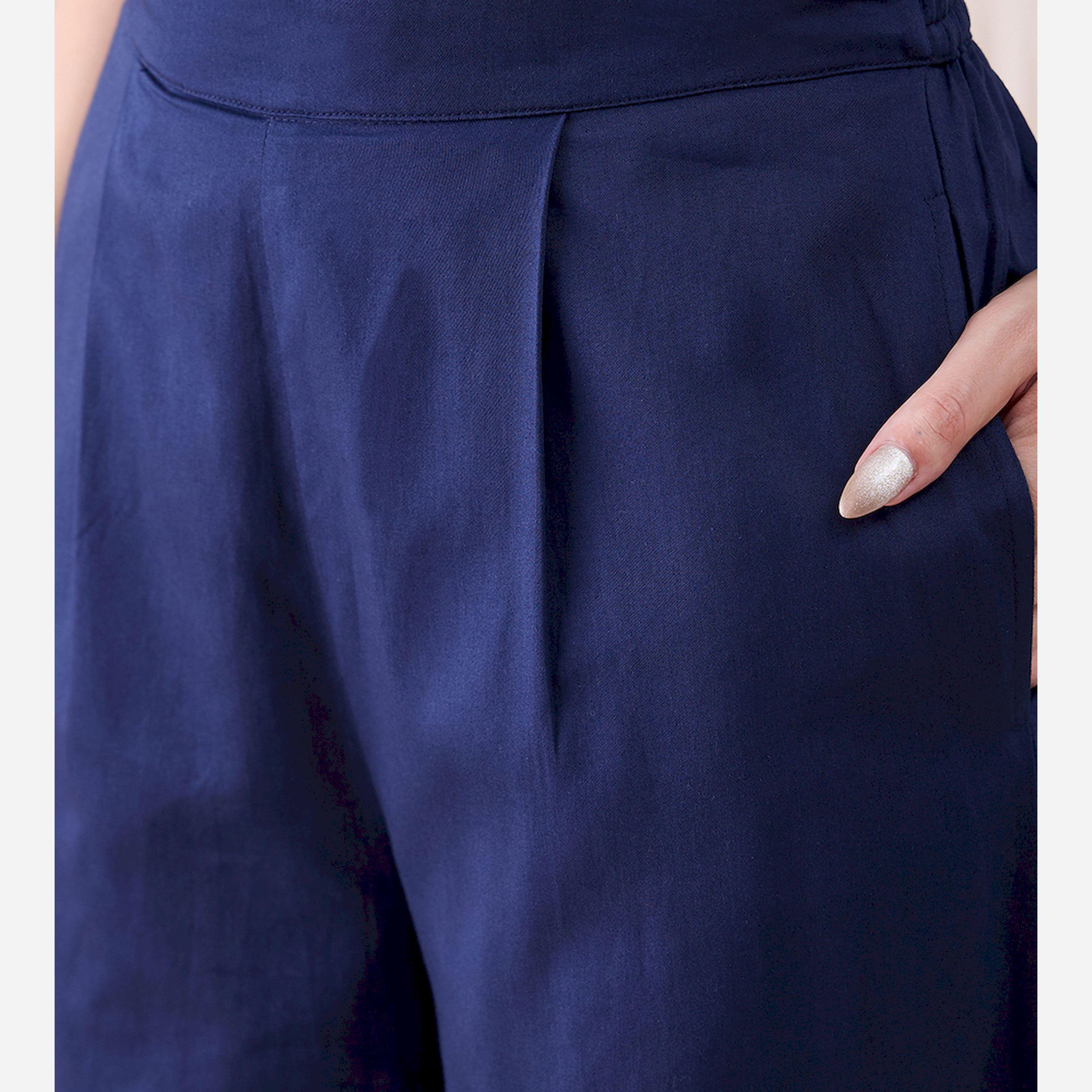 Femmella X Styli Textured Dobby High Low Kurta With Straight Pant Co-Ords-women-clothing-coordsets-image-7