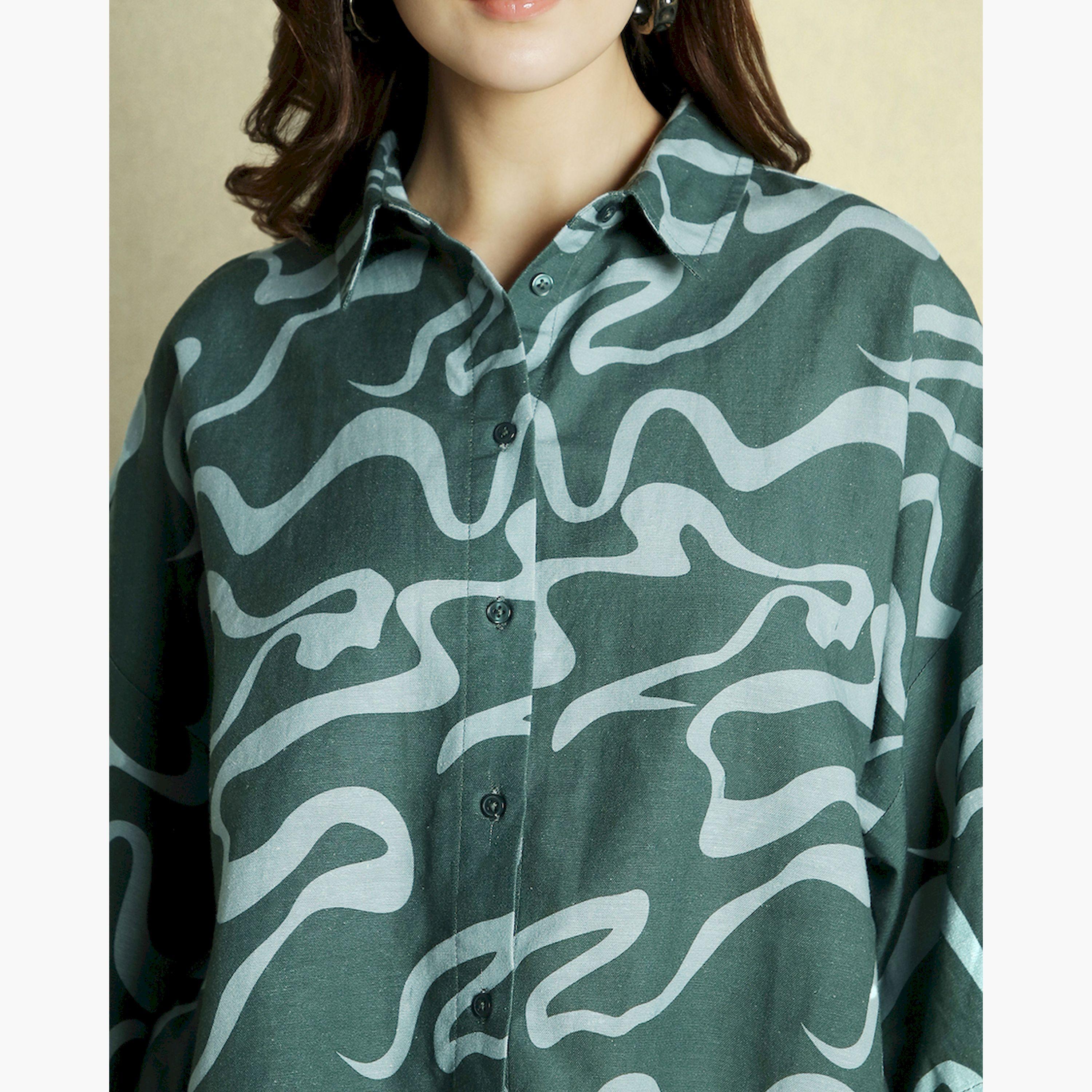 Dennis Lingo X Styli Relaxed Fit Green Top â€“ Stylish and Comfortable-women-clothing-shirtsandblouses-blouses-image-4
