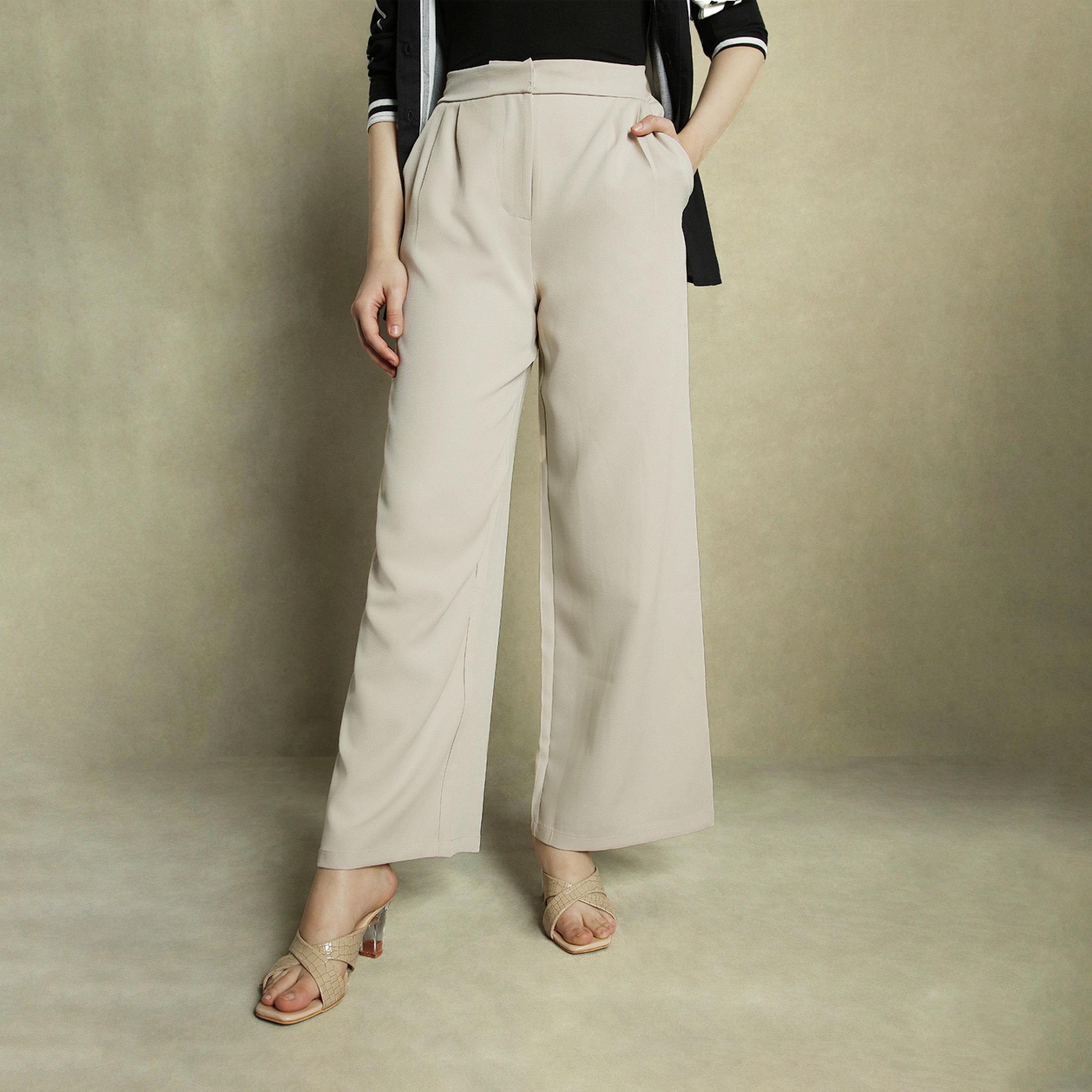 Dennis Lingo X Styli Mid Rise Straight Fit Trousers-women-clothing-bottoms-trousers-image-1