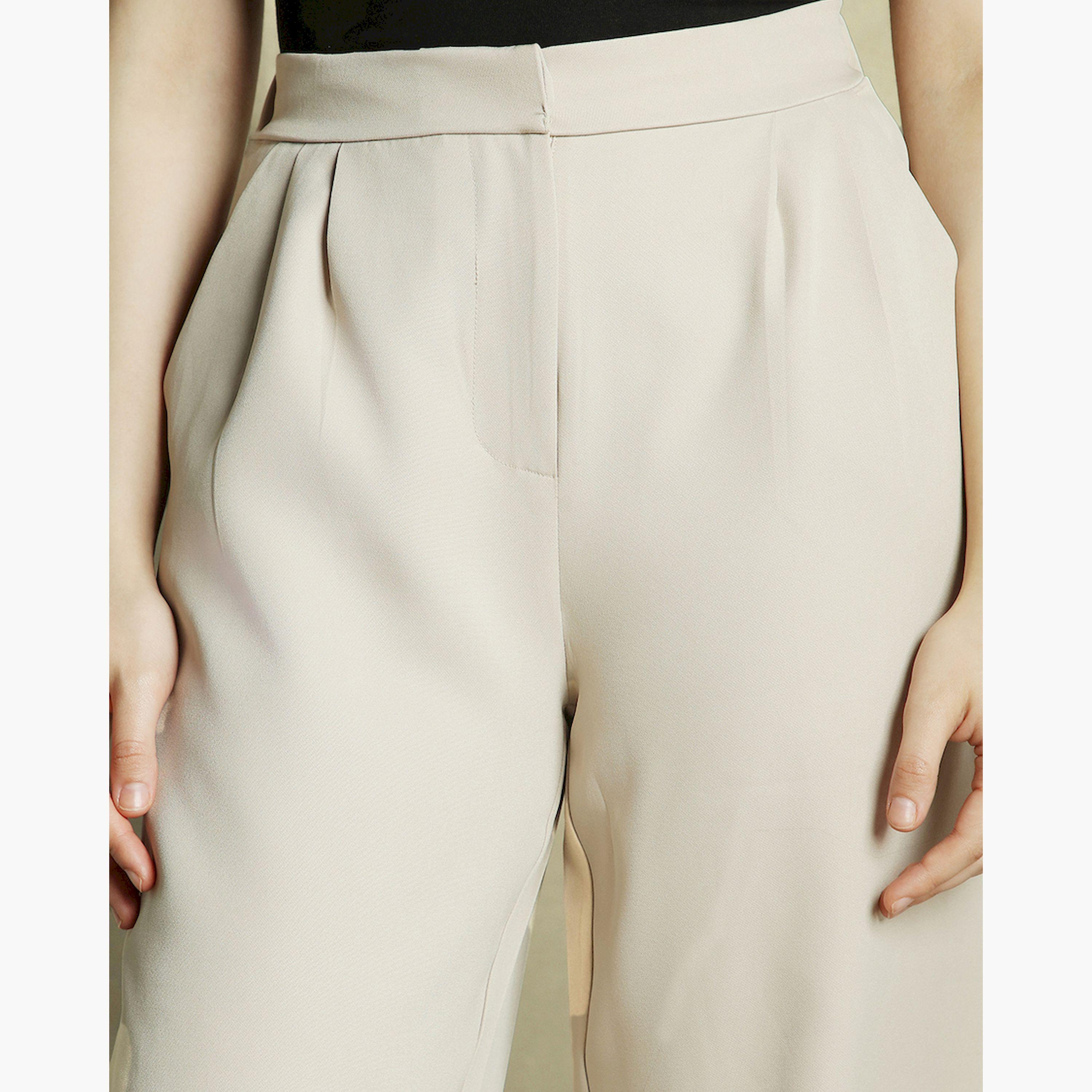 دينيس لينغو × ستايلي - بنطال بخصر متوسط الارتفاع بقصّة مستقيمة-women-clothing-bottoms-trousers-image-4