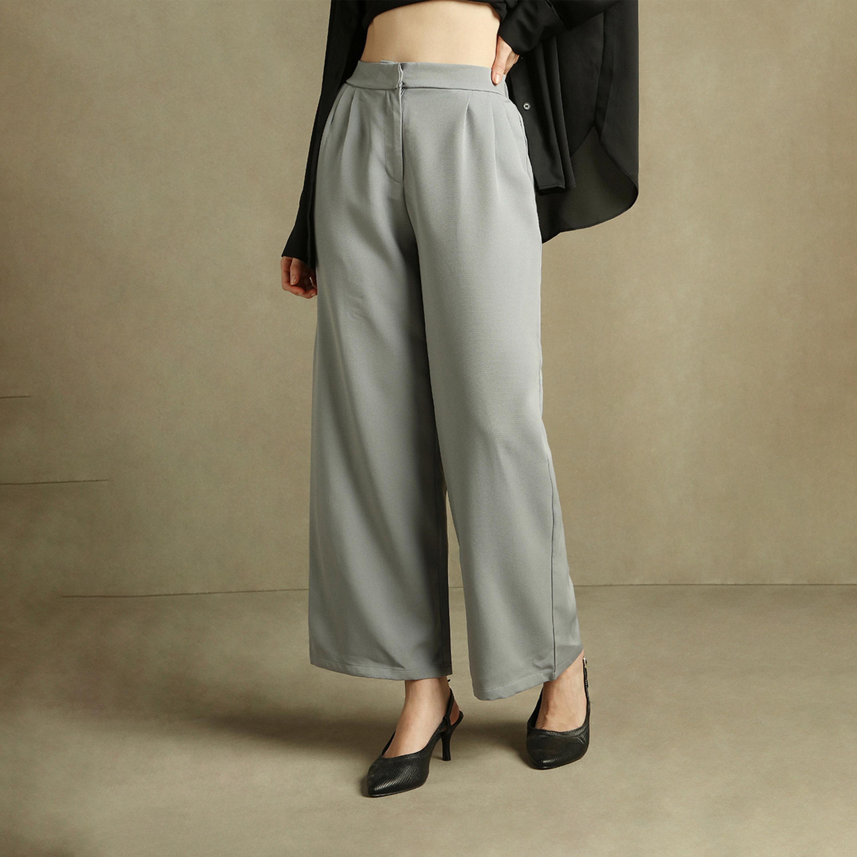 Dennis Lingo X Styli Mid Rise Straight Fit Trousers-women-clothing-bottoms-trousers-image-1