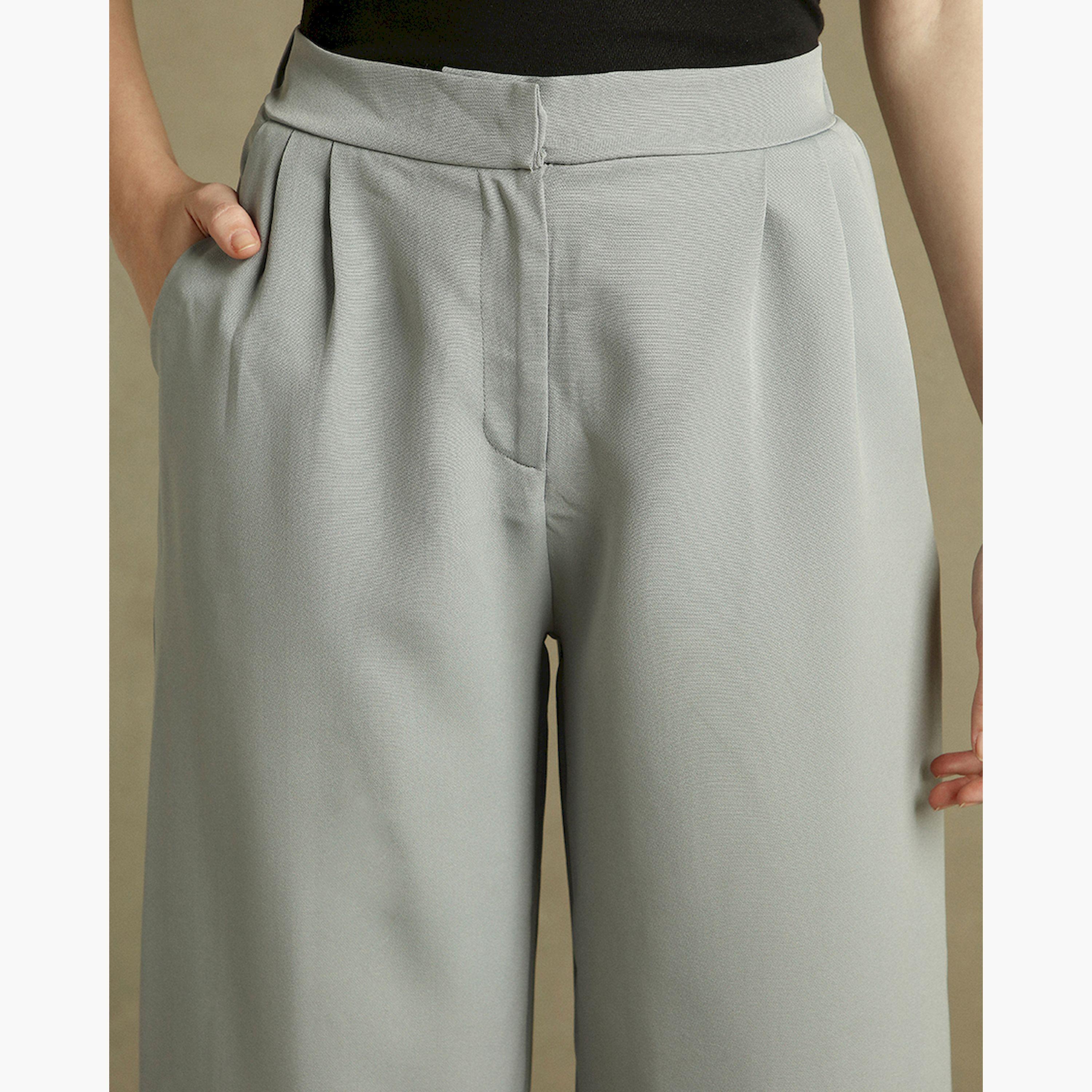 دينيس لينغو × ستايلي - بنطال بخصر متوسط الارتفاع بقصّة مستقيمة-women-clothing-bottoms-trousers-image-4