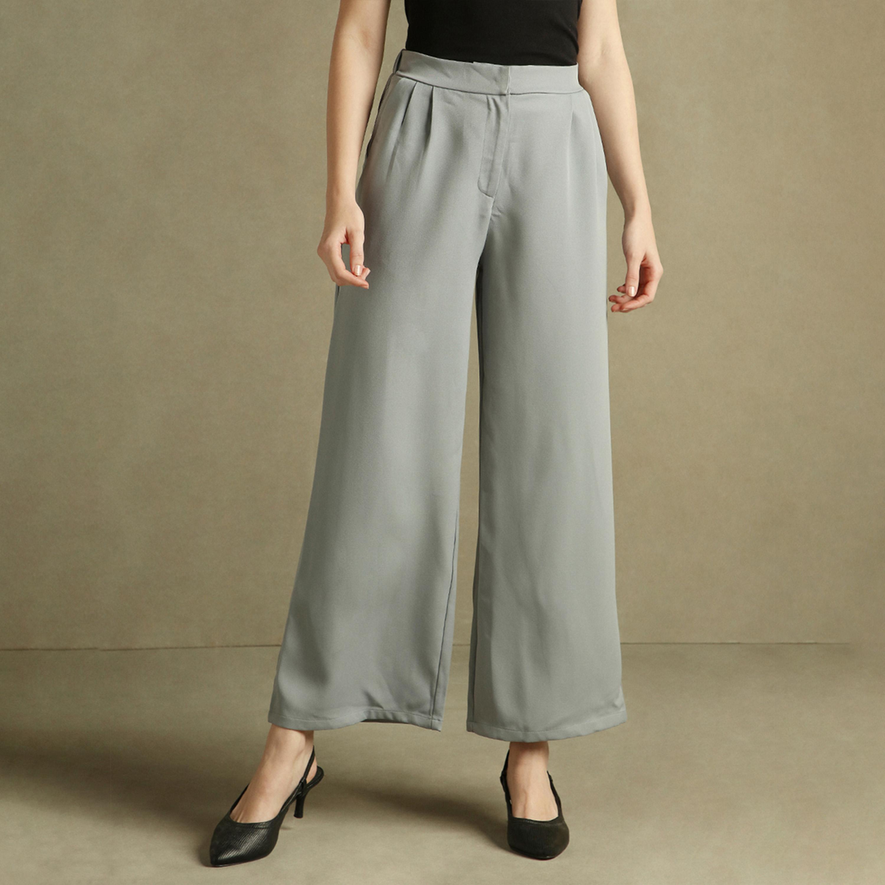 دينيس لينغو × ستايلي - بنطال بخصر متوسط الارتفاع بقصّة مستقيمة-women-clothing-bottoms-trousers-image-6