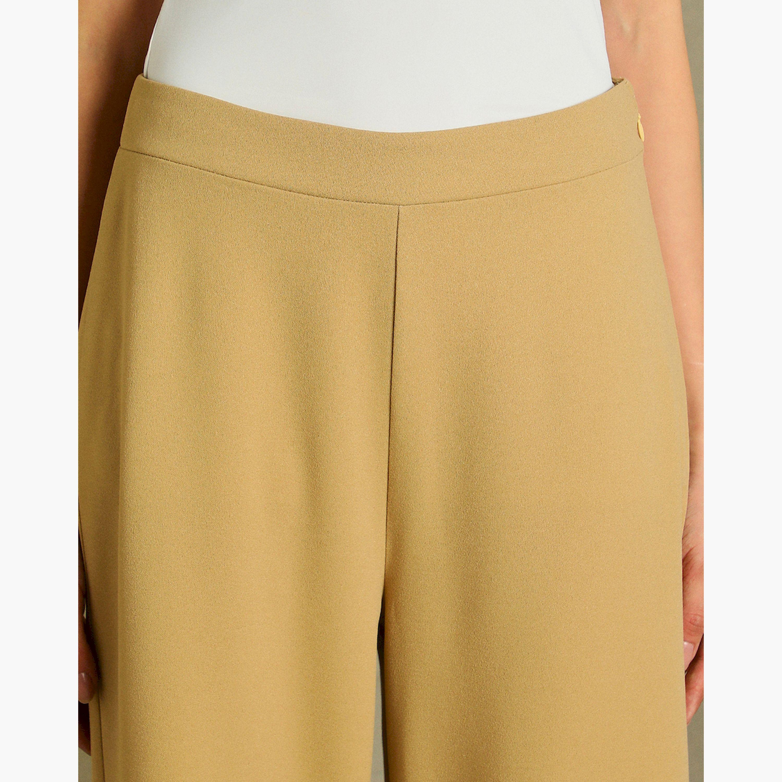 دينيس لينغو × ستايلي - بنطال بخصر متوسط الارتفاع وواسع الساق ومناسب للارتداء-women-clothing-bottoms-trousers-image-4