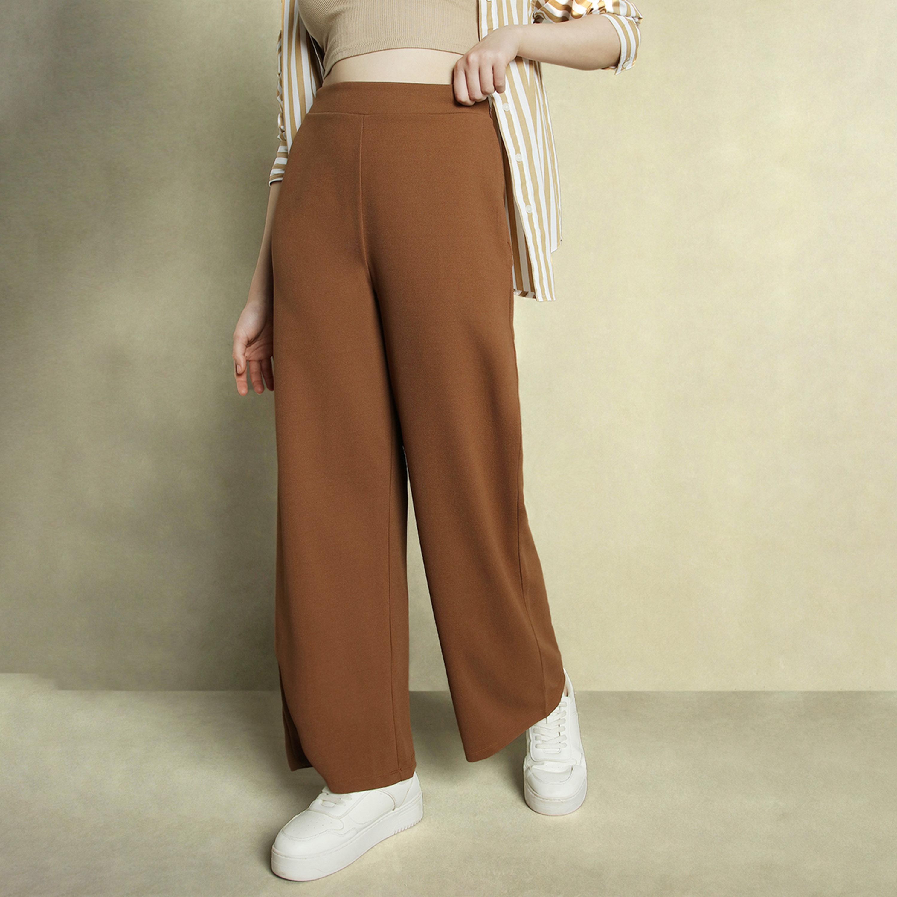 Dennis Lingo X Styli Mid Rise Wide Leg Relaxed Fit Trousers-women-clothing-bottoms-trousers-image-1