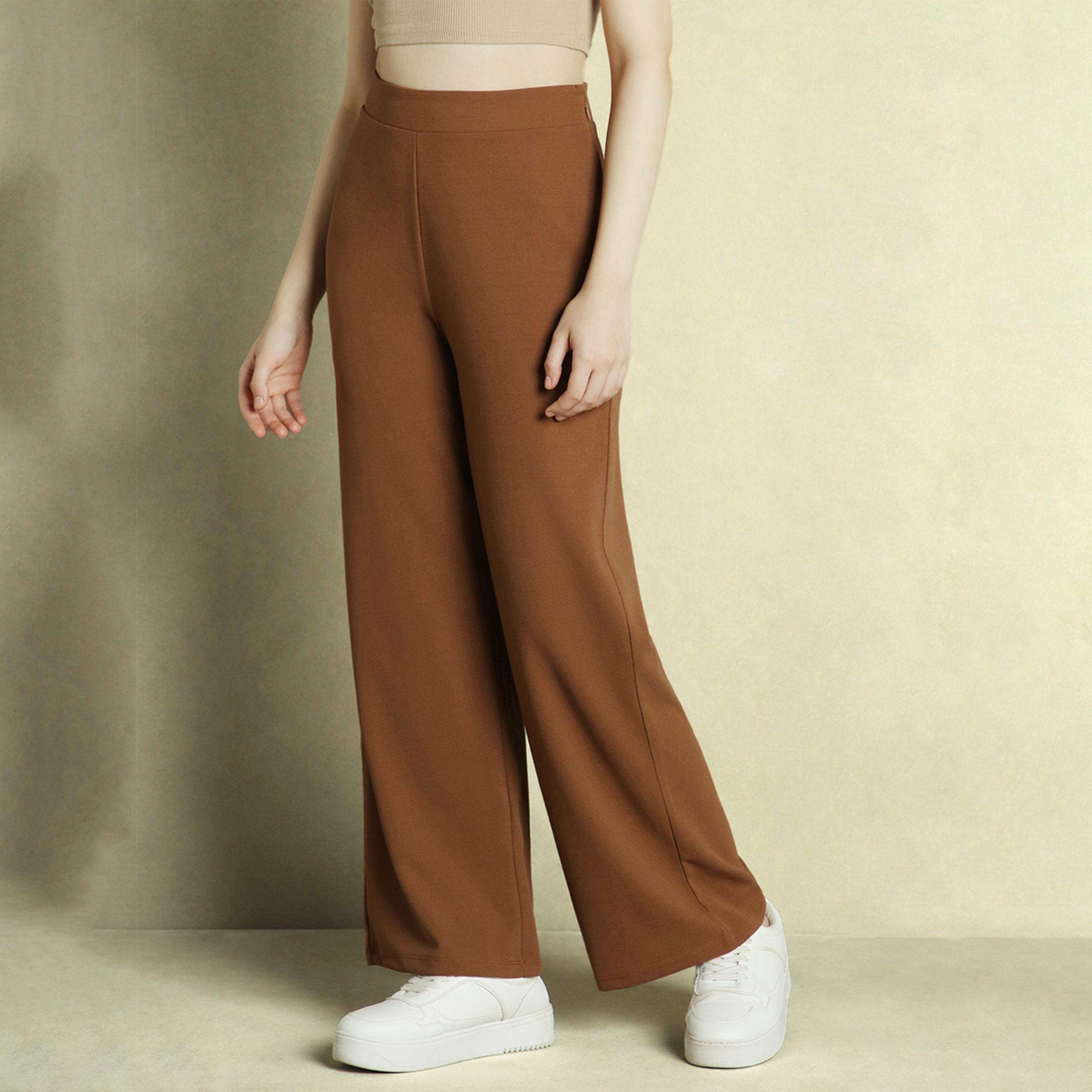 دينيس لينغو × ستايلي - بنطال بخصر متوسط الارتفاع وواسع الساق ومناسب للارتداء-women-clothing-bottoms-trousers-image-2