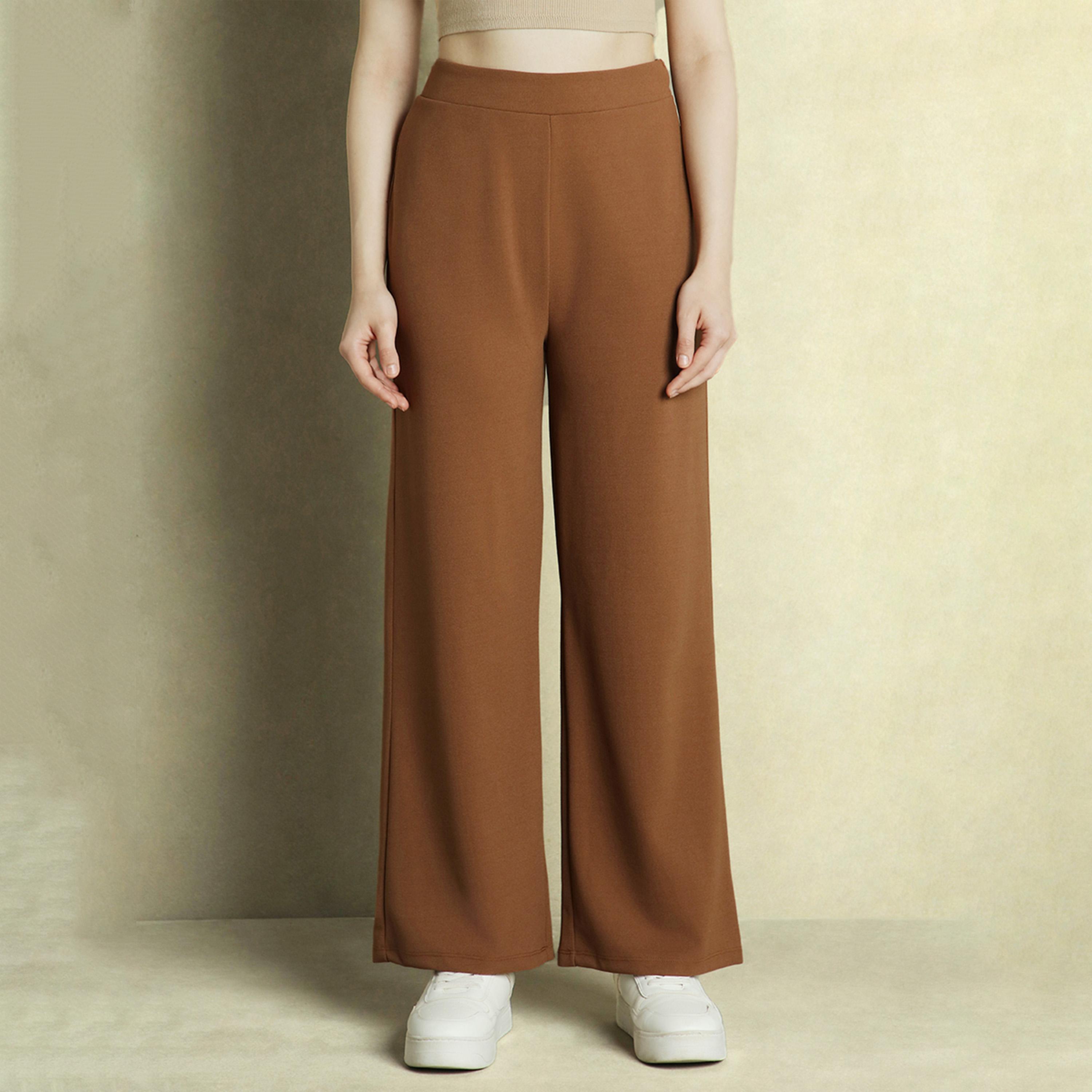 دينيس لينغو × ستايلي - بنطال بخصر متوسط الارتفاع وواسع الساق ومناسب للارتداء-women-clothing-bottoms-trousers-image-6