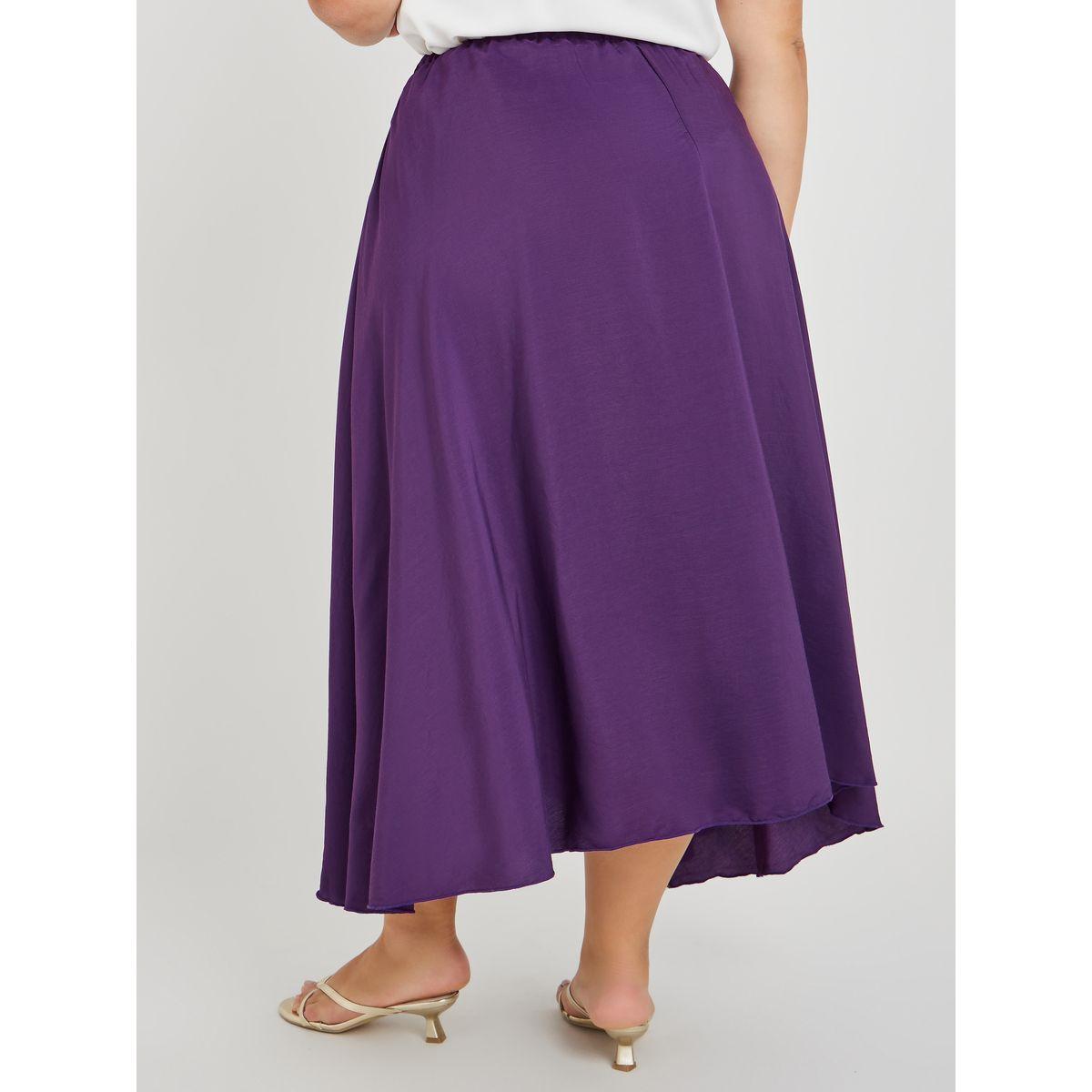 Styli Plus Size Elasticated Waistband A-Line Maxi Skirt-women-clothing-bottoms-skirts-image-4