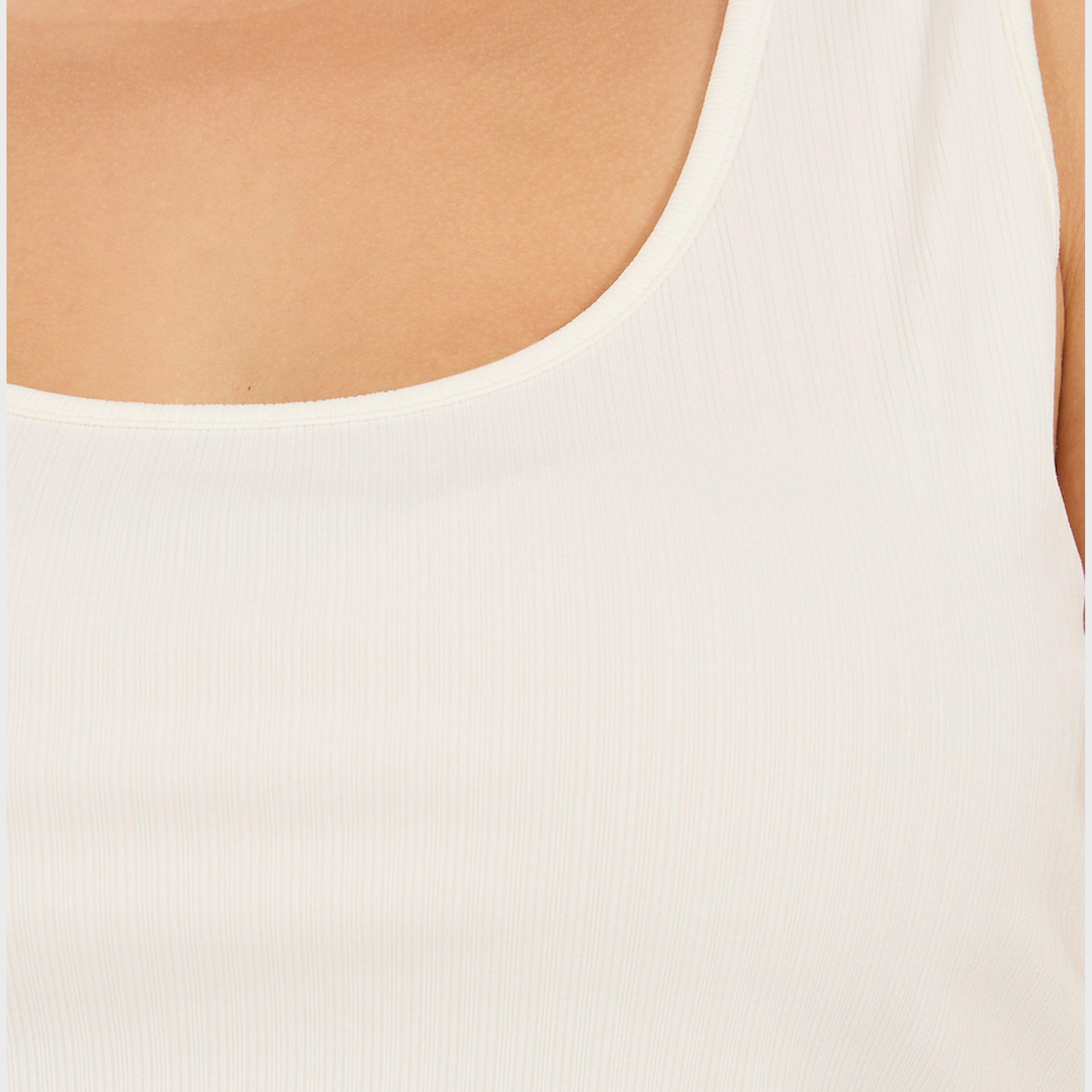 ستايلي - قميص جيرسي بدون أكمام بقصة ضيقة وياقة دائرية مقاس كبير-women-clothing-tshirts-image-3
