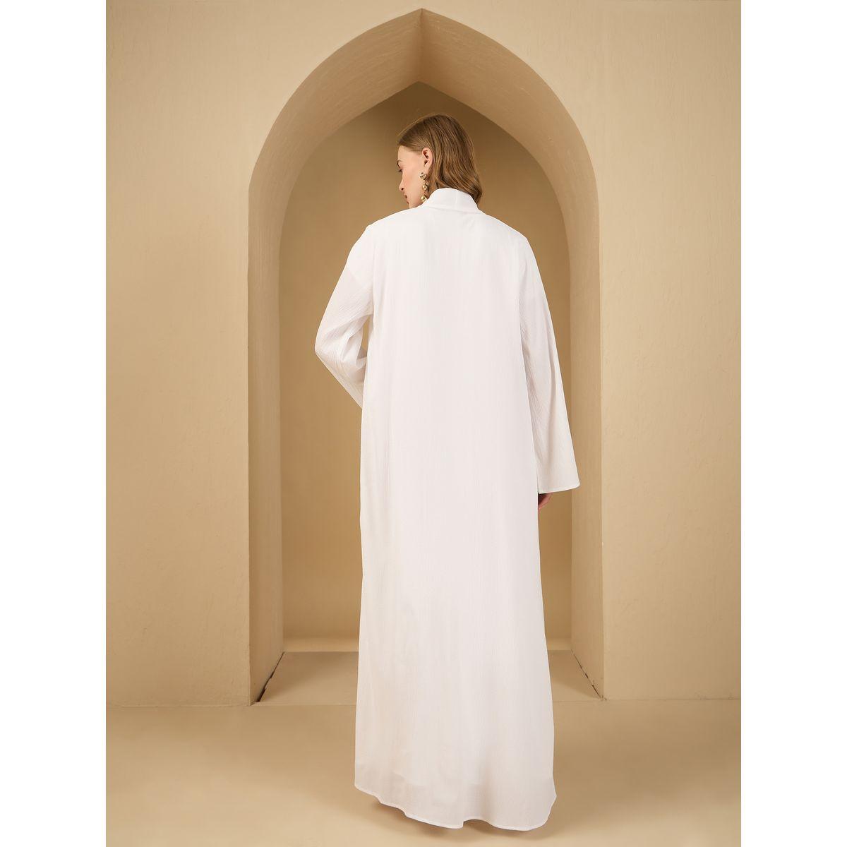 أميرة x ستايلي عباية بتفاصيل مُنمقة مع فستان ساتان ووشاح-women-arabicclothing-abayas-image-6