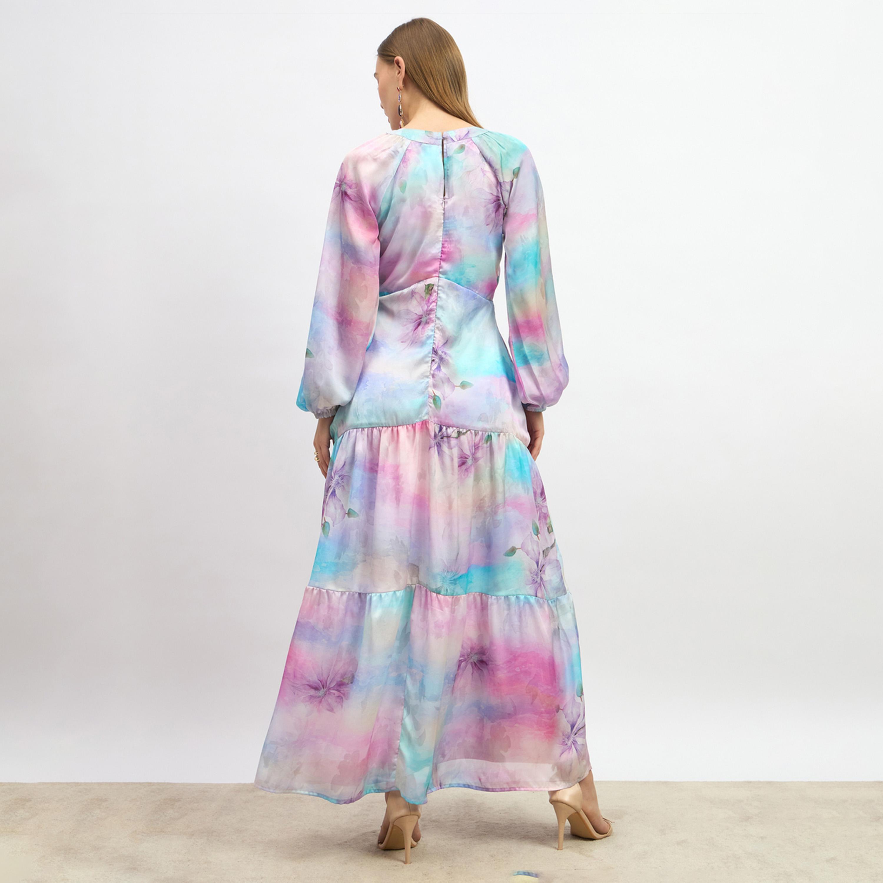 Styli Floral Print Long Sleeves Mermaid Maxi Dress-women-clothing-dresses-image-5