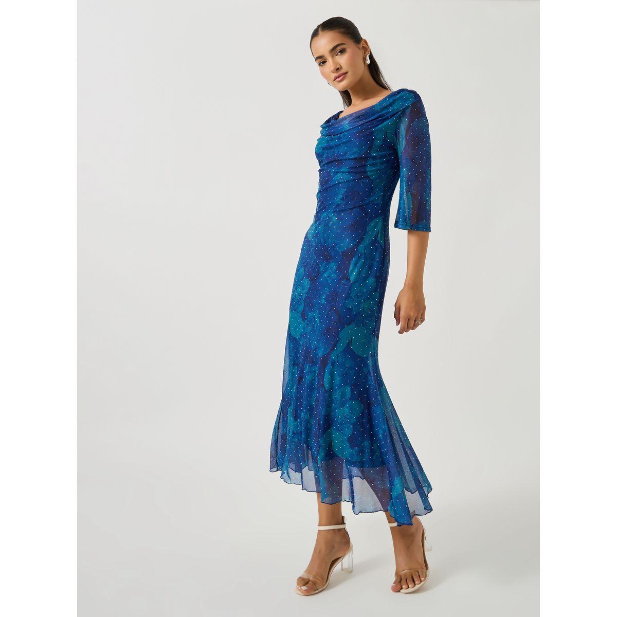 فستان ميدي بحافة ميرميد وأكمام بنمط جرس-women-clothing-dresses-image-1