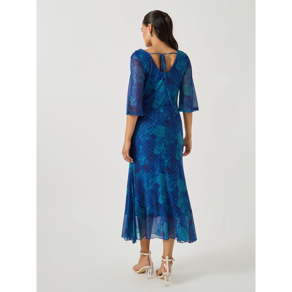 فستان ميدي بحافة ميرميد وأكمام بنمط جرس-women-clothing-dresses-image-5