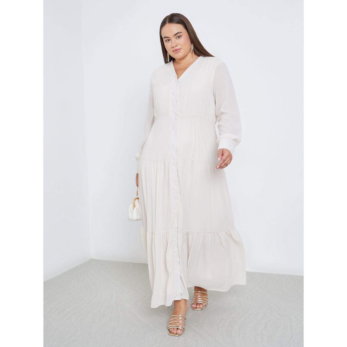 Styli Plus Tiered Maxi Dress with Buttons-women-clothing-dresses-image-3